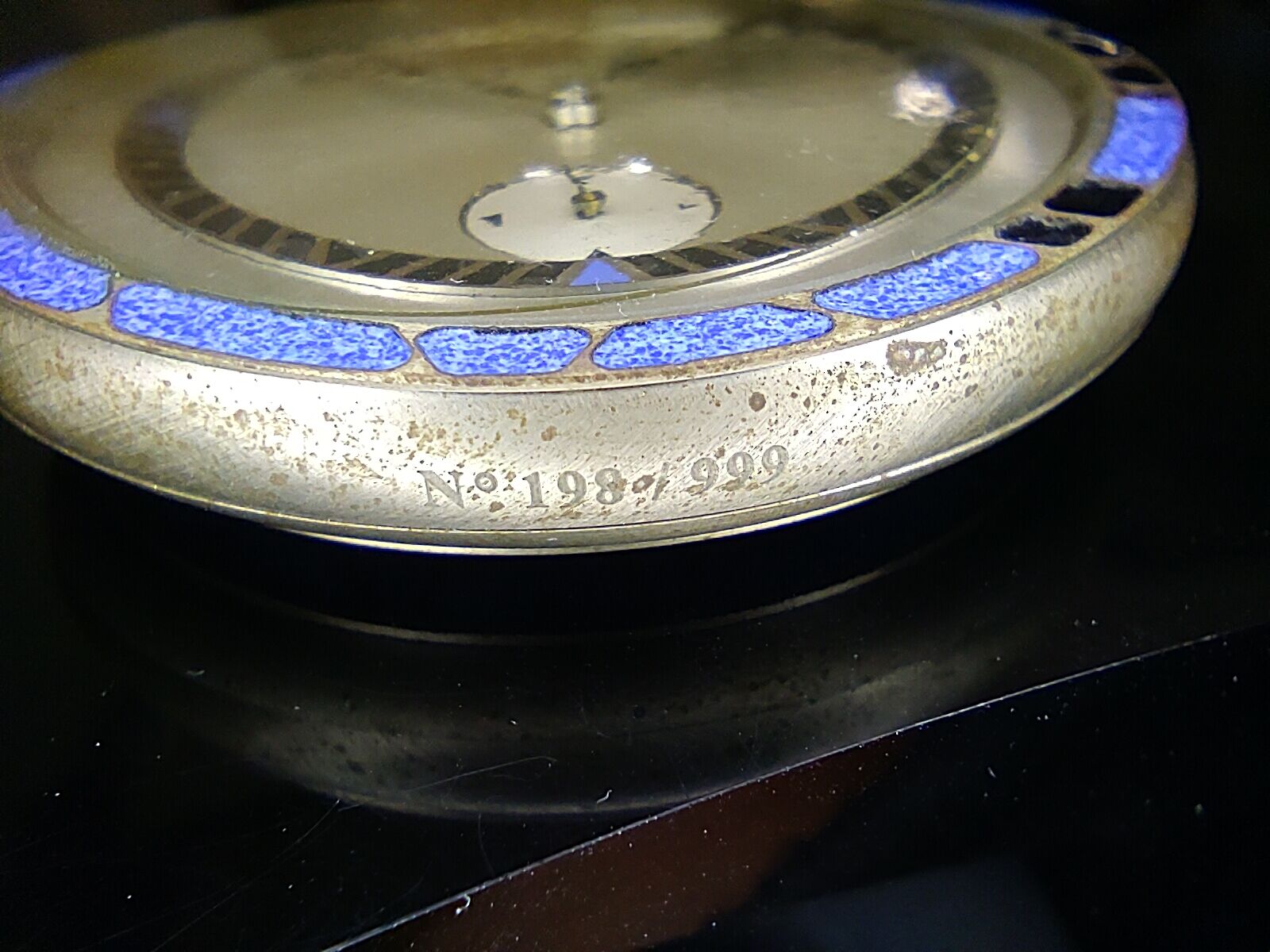 天梭 TISSOT 手上鍊 懷錶 純銀彩繪錶殼 獨立小秒盤 全球限量 絕版珍藏品 4