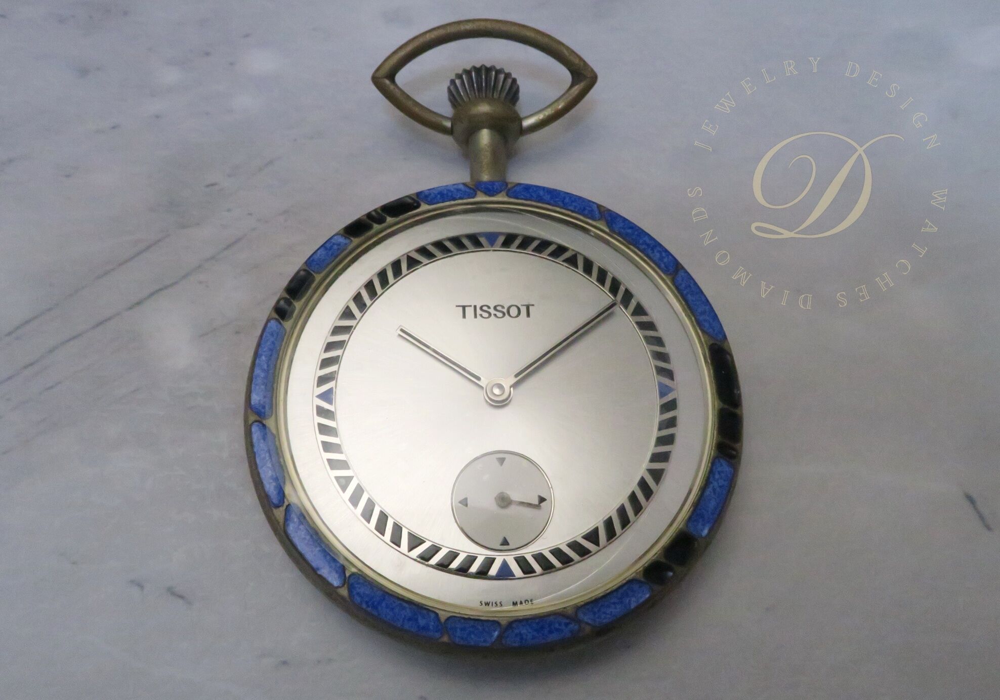 天梭 TISSOT 手上鍊 懷錶 純銀彩繪錶殼 獨立小秒盤 全球限量 絕版珍藏品 2