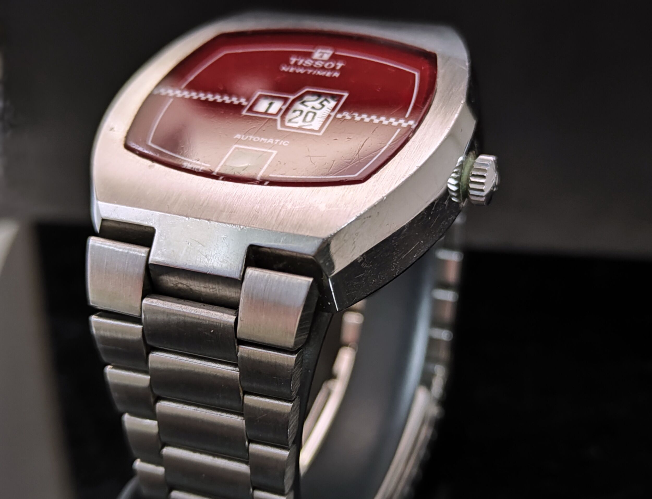 天梭 TISSOT 絕版 NewTimer 特殊面盤 錶徑40mm 自動上鍊 跳時 轉盤 稀有釋出 3