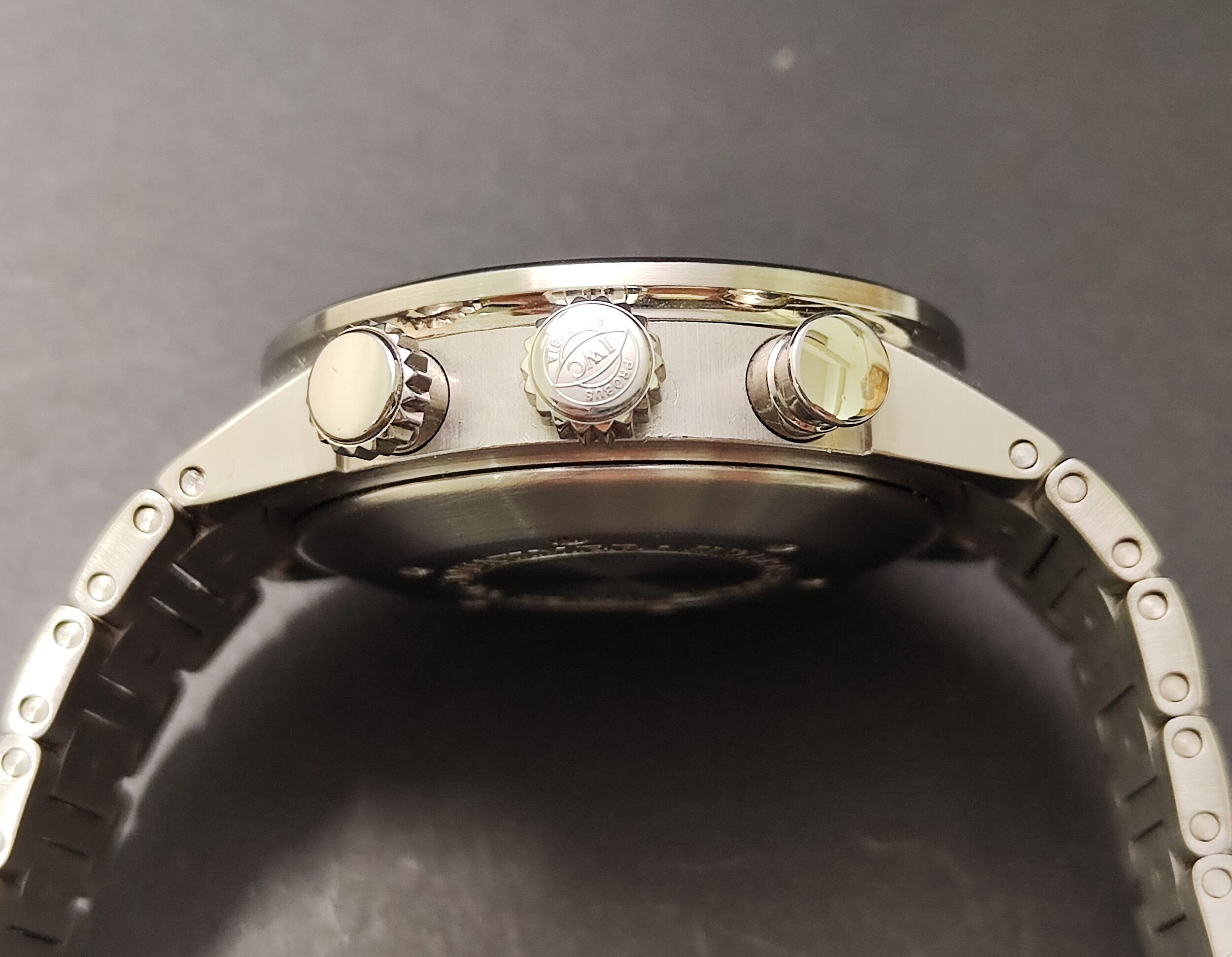 萬國 IWC 海洋時計 自動上鍊 大錶徑41mm 黑色面盤 小年曆 計時功能 旋轉內圈~原廠保單 4