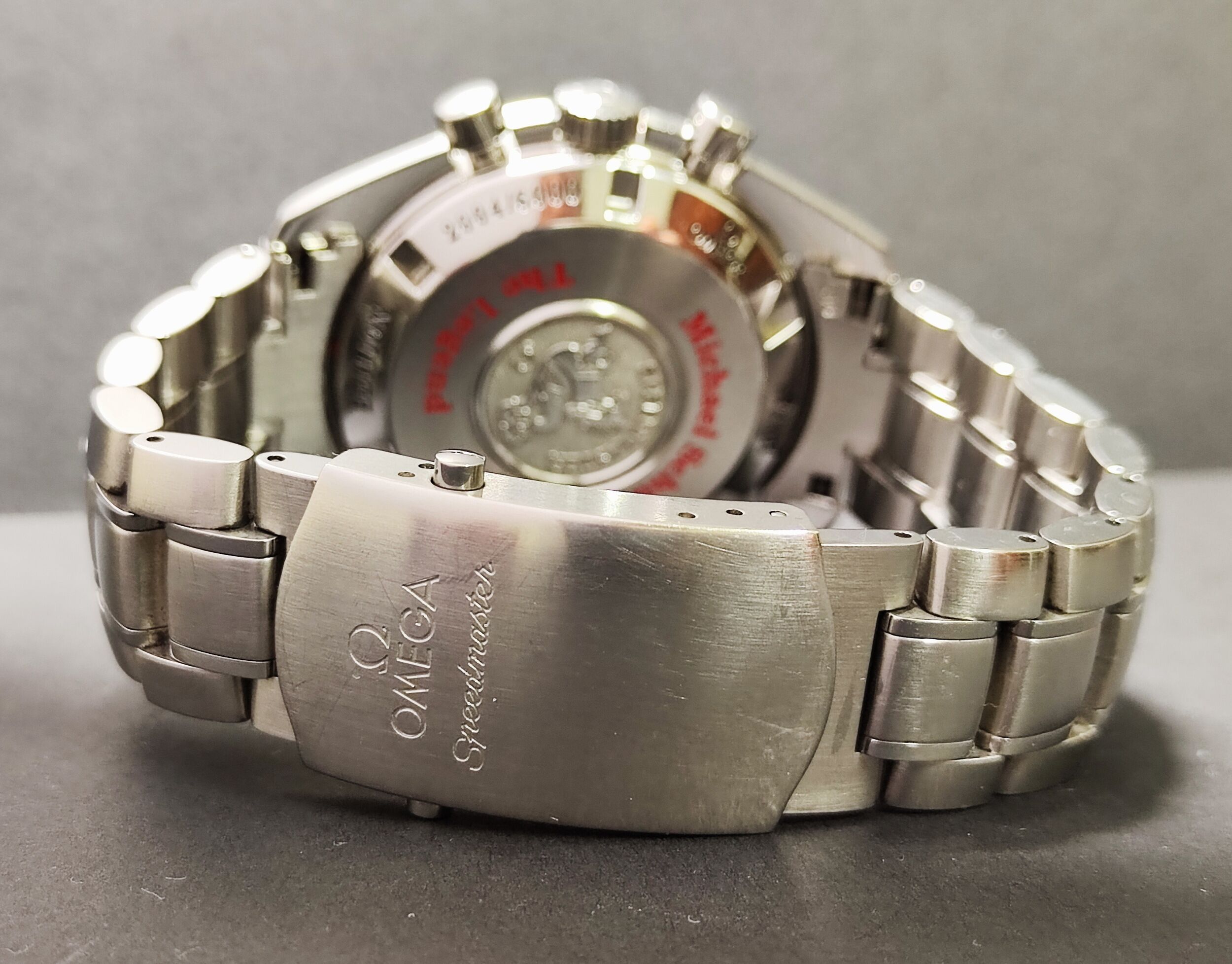 OMEGA 超霸 speedmaster 舒馬克 F1特別款 大錶徑42mm 熊貓面盤 計時功能 全球限量~原廠盒單 8