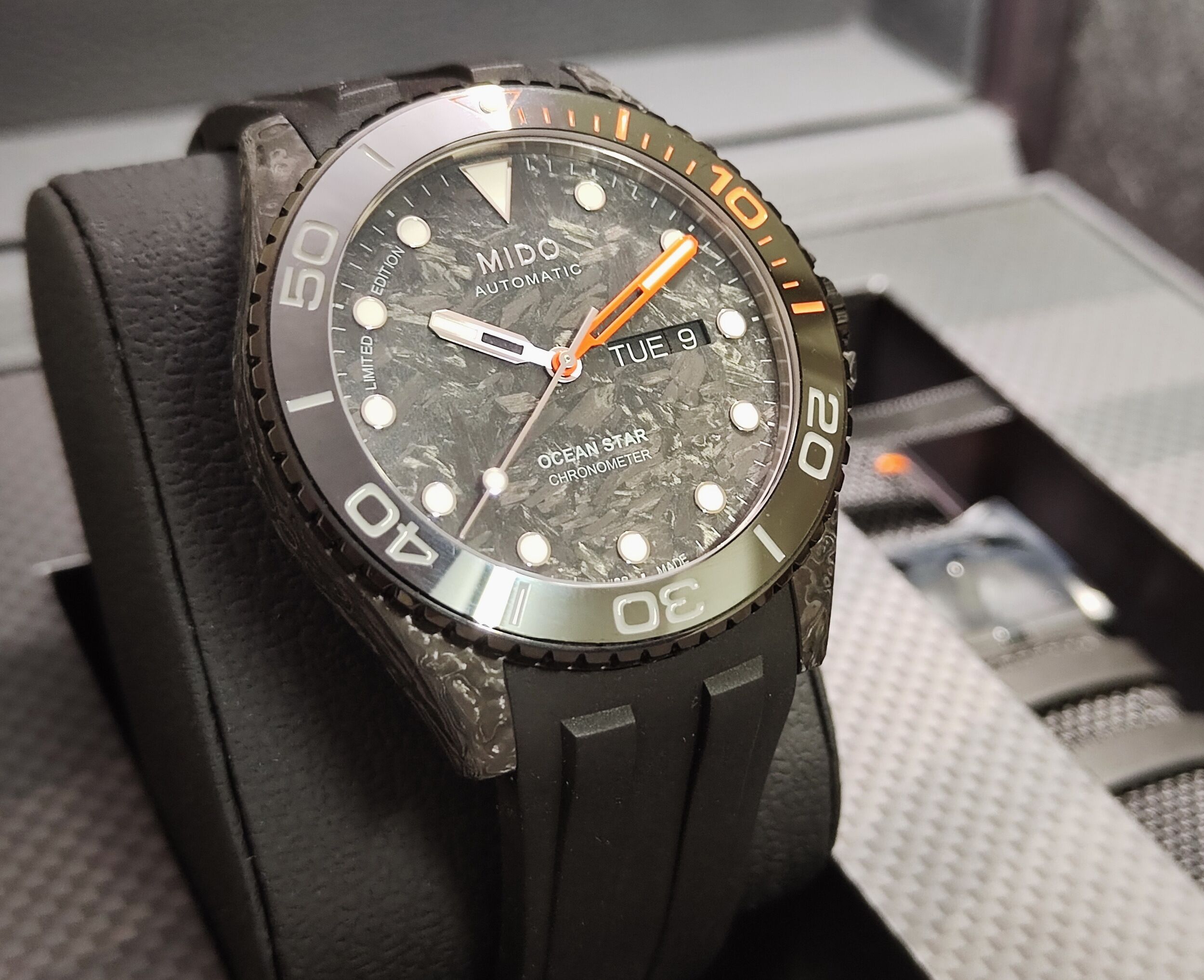 美度 MIDO 全新 海洋之星 碳纖維 大錶徑42.5mm 自動上鍊 陶瓷圈 全球限量888顆~原廠盒單 國內AD 3