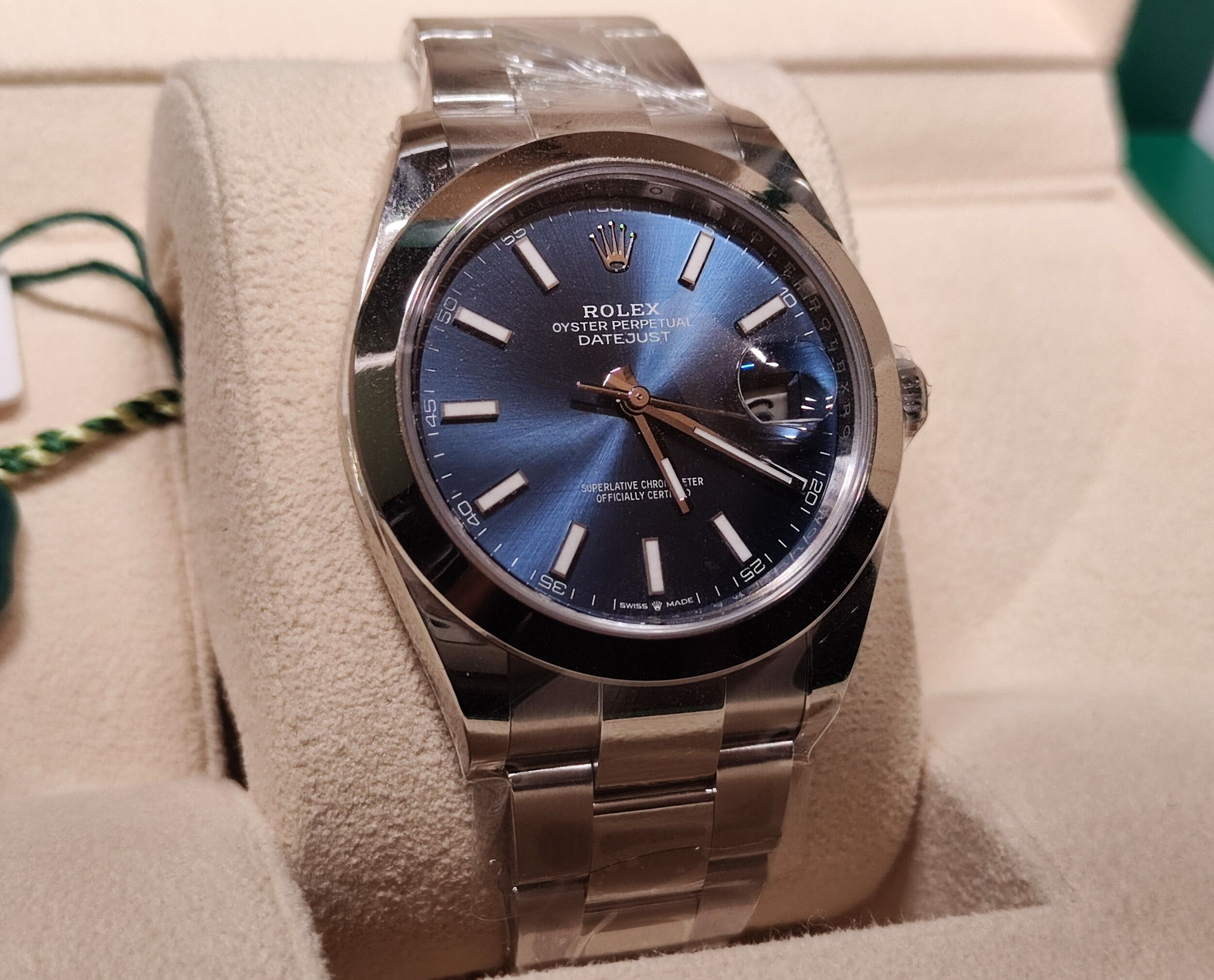 勞力士 全新 126300 藍色面盤 大錶徑41mm 自動上鍊~原廠盒單 2024 2