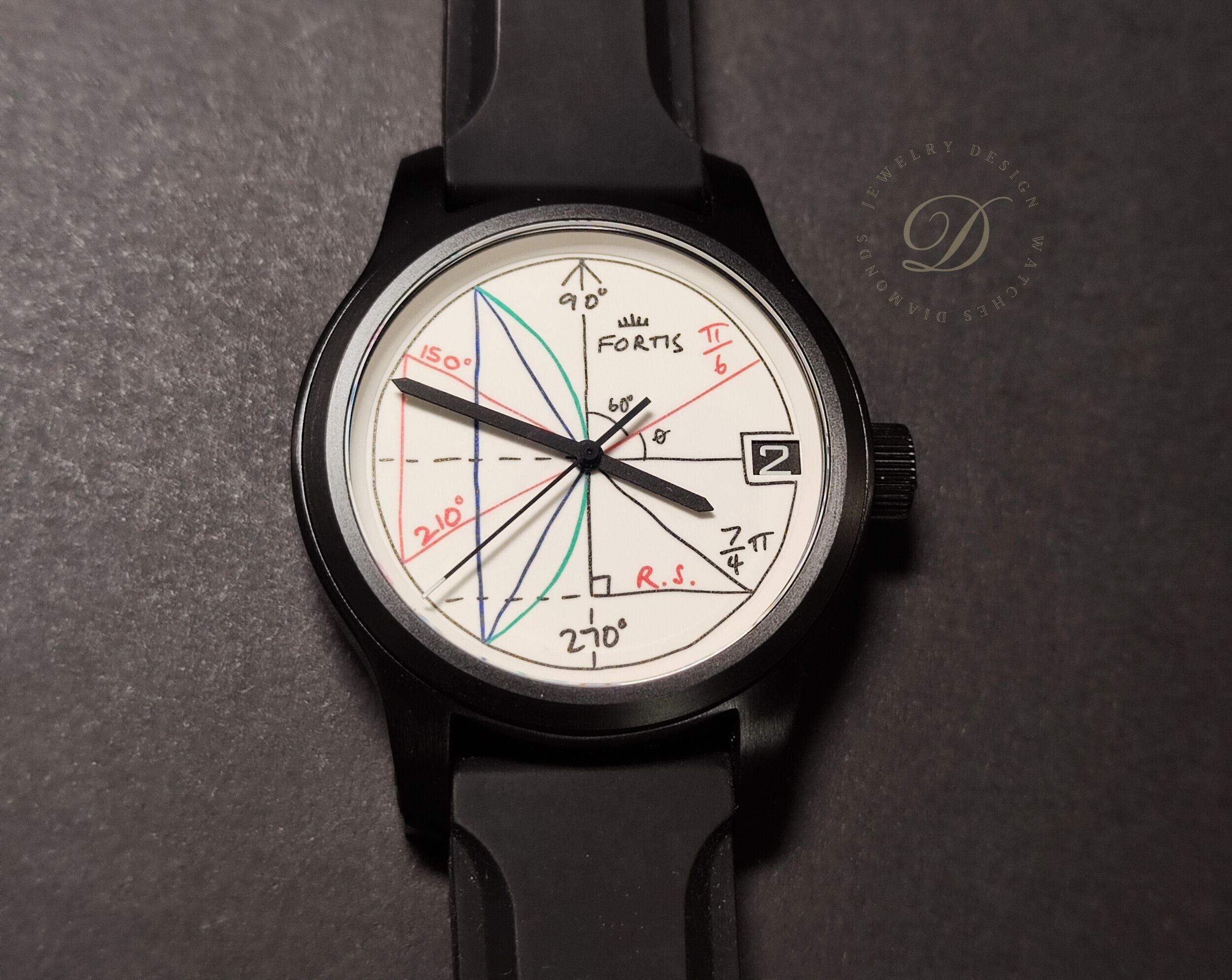 FORTIS 富利斯 2π 特殊限量面盤 黑色PVD錶殼 大錶徑42mm 自動上鍊~原廠盒單