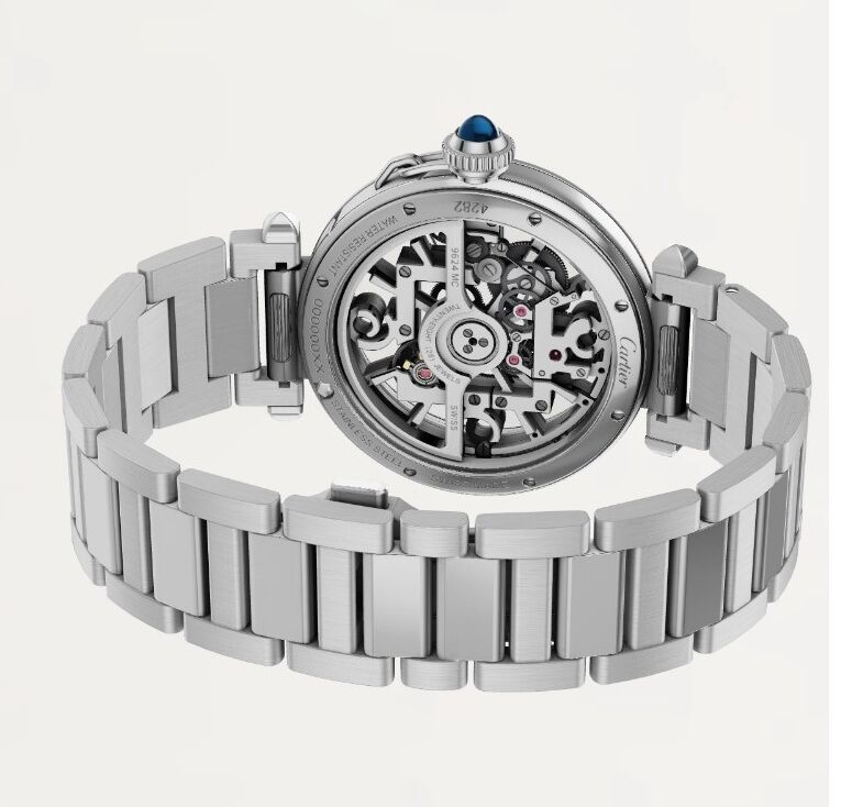 卡地亞 CARTIER 全新 PASHA 全鏤空錶盤 大錶徑41mm 自動上鍊 快拆錶帶~原廠盒單 2024 4