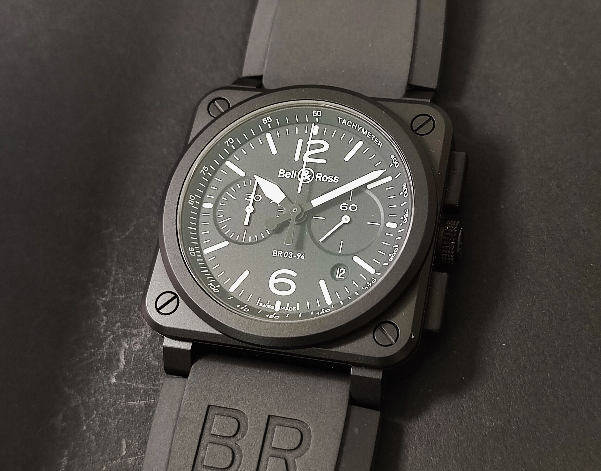 柏萊士 全新 BR03-94 黑色陶瓷錶殼 大錶徑42mm 自動上鍊 計時功能~原廠盒單 2024AD 2