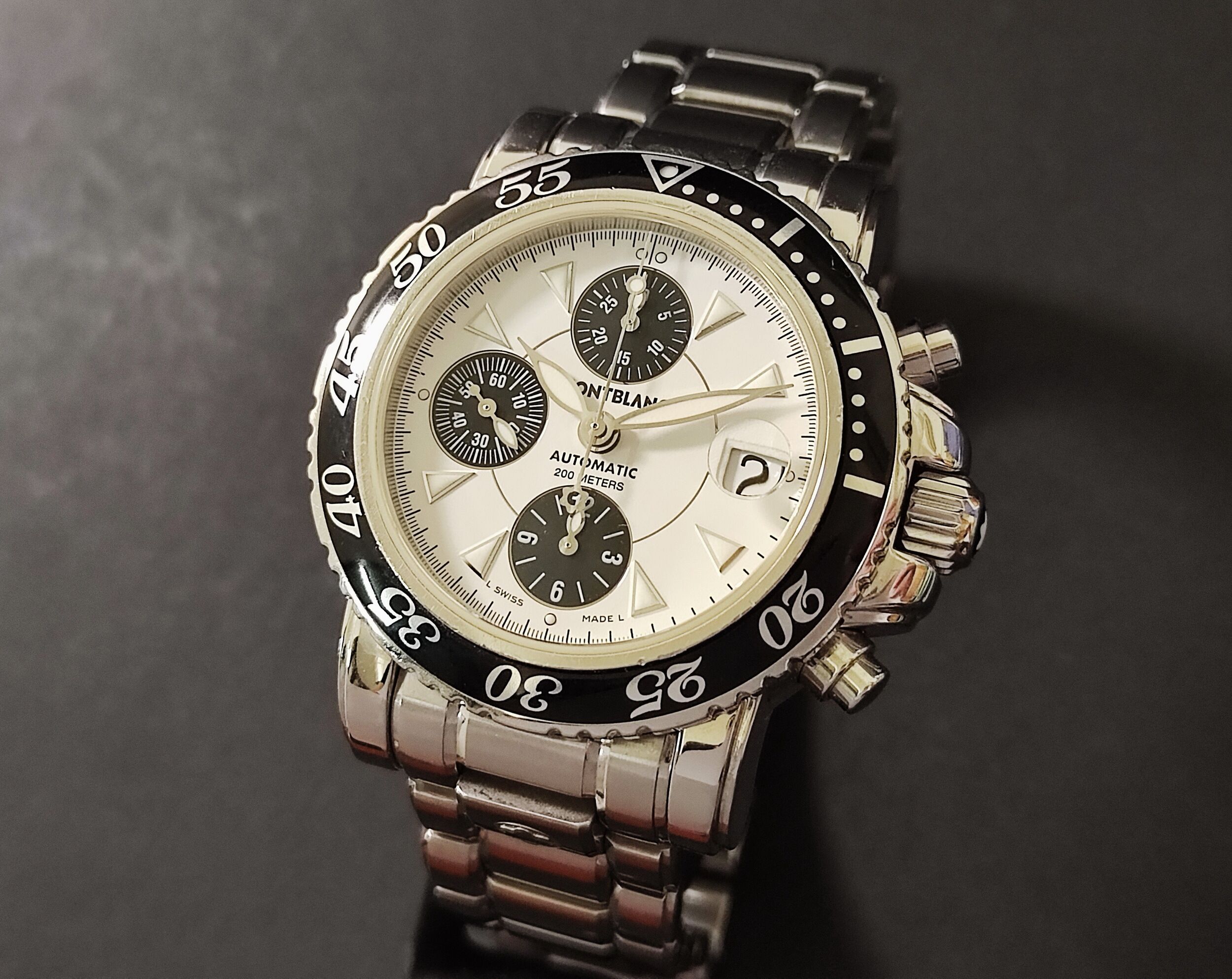 萬寶龍 Sport 7034 系列 熊貓面盤 大錶徑42mm 自動上鍊 計時功能 機械錶 2