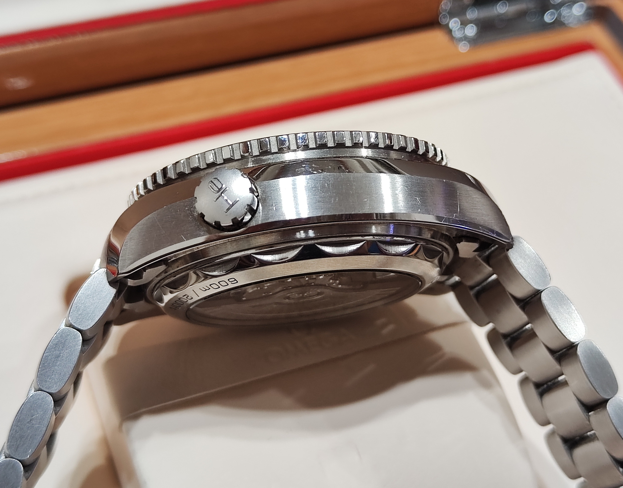 OMEGA 大海馬 Planet Ocean 600米 大錶徑45.5mm 自動上鍊 計時功能 橘海馬~原廠盒單 6