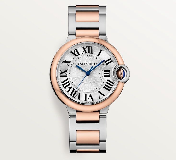 卡地亞 CARTIER 全新 半玫瑰金 藍氣球 錶徑36mm 自動上鍊 羅馬數字~原廠盒單 2025 5