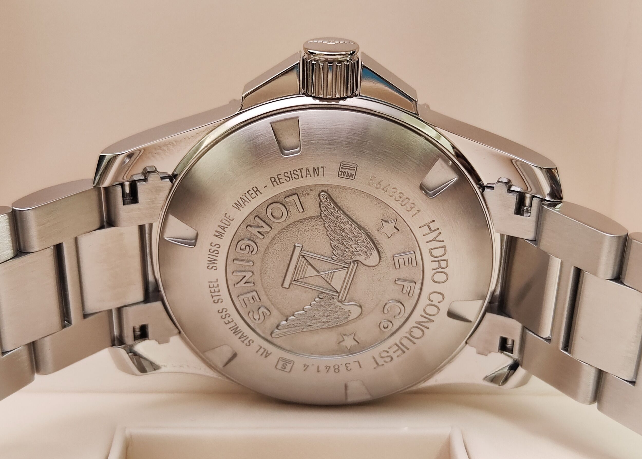 浪琴 近新品 深海征服者 大錶徑44mm 藍色鋁圈 藍色面盤 自動上鍊 浪鬼 水鬼~原廠盒單 2025AD 5