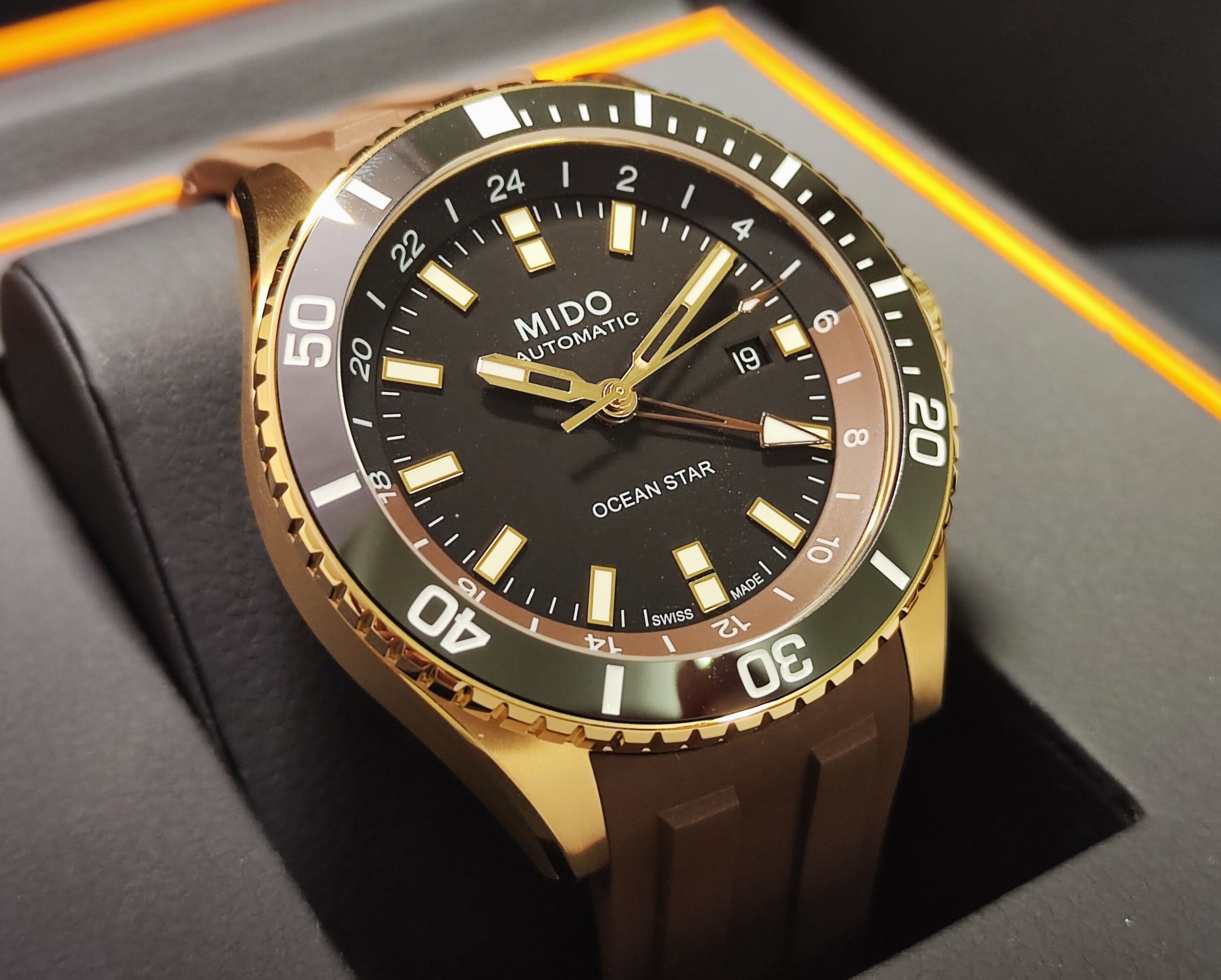 美度 MIDO 全新 海洋之星 金色PVD 大錶徑44mm 自動上鍊 GMT 兩地時間~原廠盒單 2025AD 3