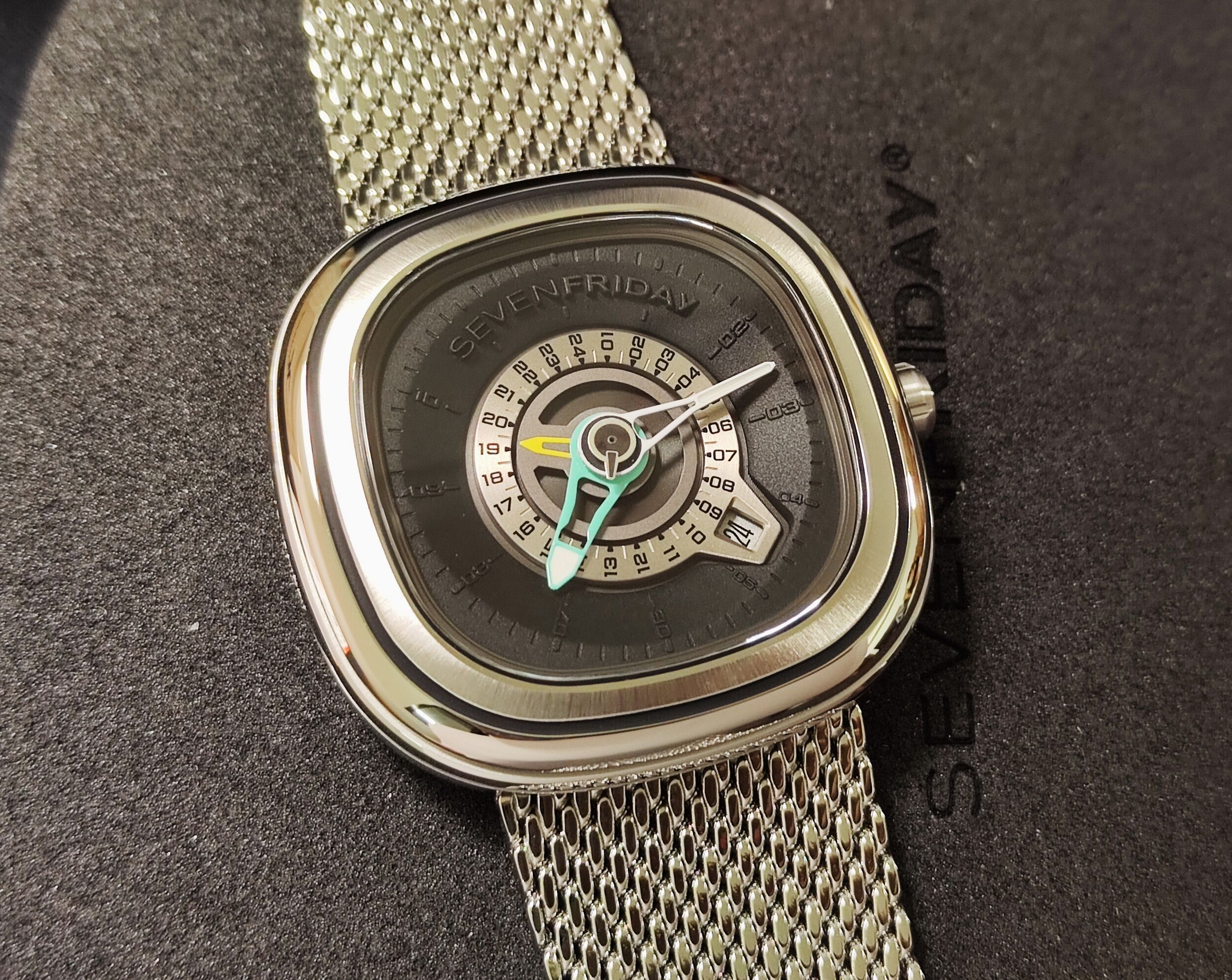 SEVENFRIDAY 全新 PG1/01M 自動上鍊 GMT 雙時區 原廠米蘭帶~原廠盒單 2025AD 4