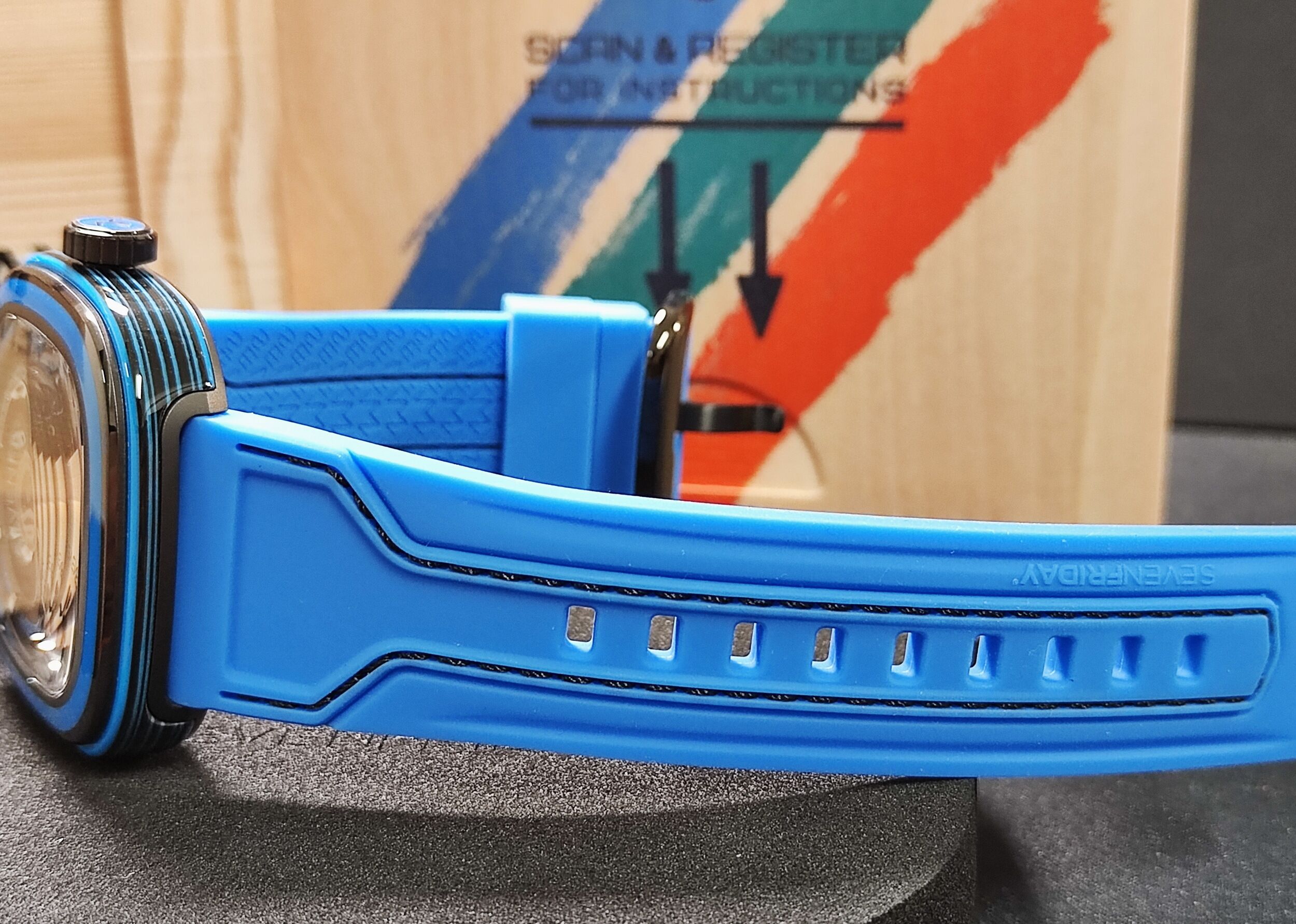 SEVENFRIDAY 全新 PS3/04 藍色碳纖維 大錶徑47mm 自動上鍊 多層次工業風~原廠盒單 2025AD 7
