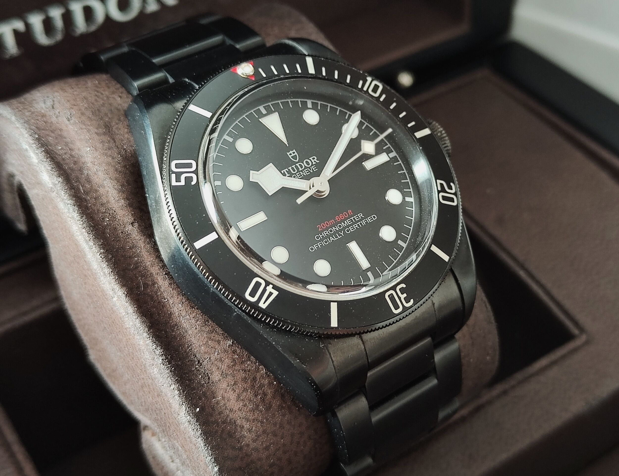 帝陀 TUDOR 黑水鬼 79230DK 大錶徑41mm 自動上鍊 黑色PVD~原廠盒單 79230 2