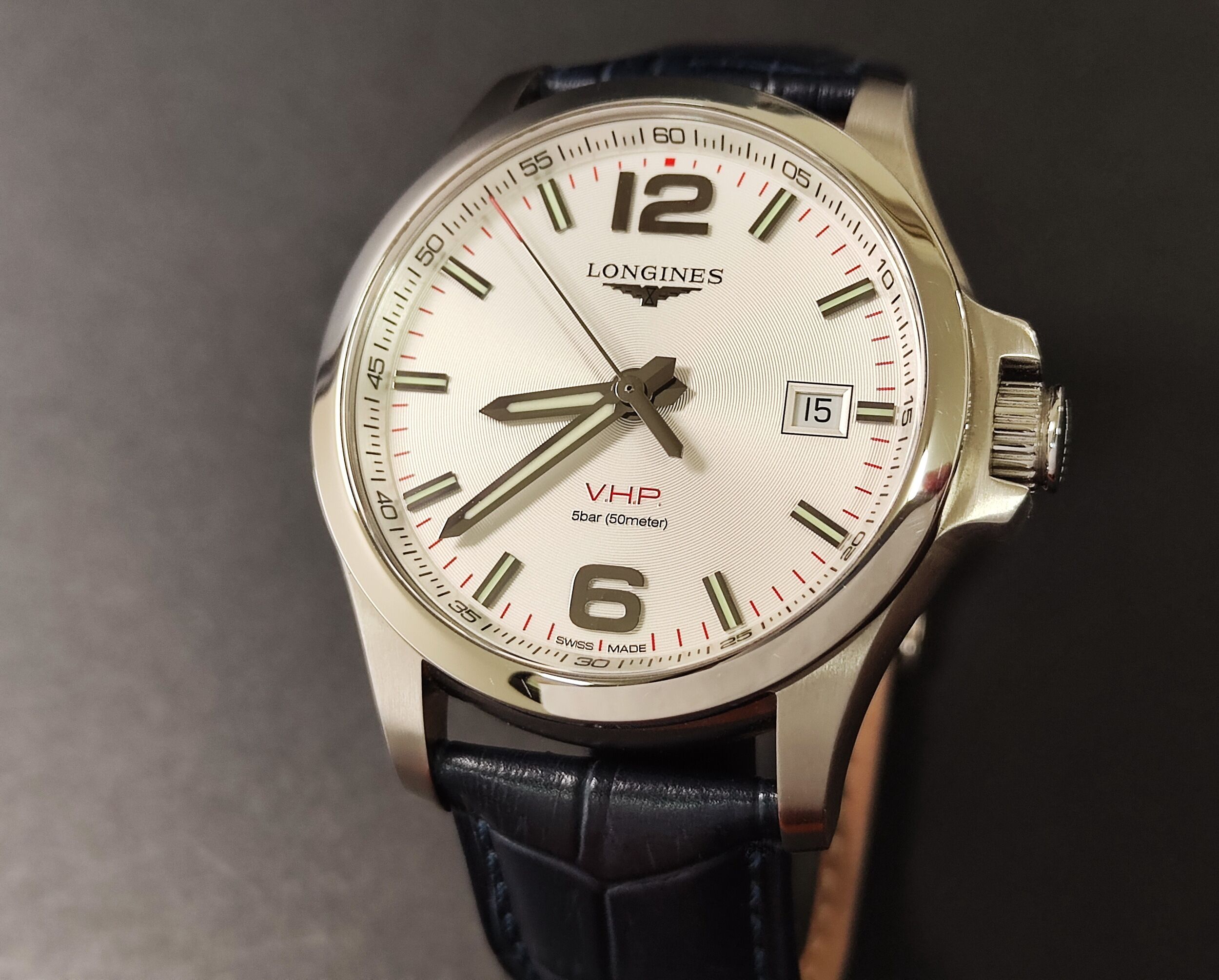浪琴 深海征服者 V.H.P.萬年曆 大錶徑43mm 石英機芯~原廠盒單 2025AD 3