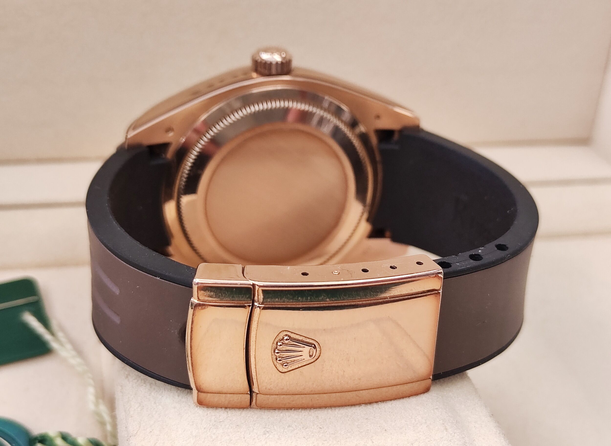 勞力士 326135 玫瑰金 天行者 巧克力數字面盤 大錶徑42mm 沙羅年曆功能 摺疊扣~原廠盒單 7