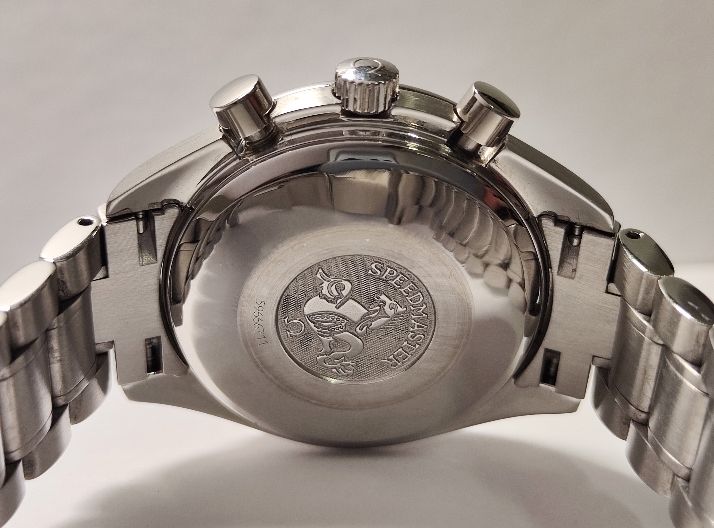 OMEGA 超霸 speedmaster 黑色面盤 錶徑39mm 自動上鍊 計時功能~原廠盒單 木村同款 4