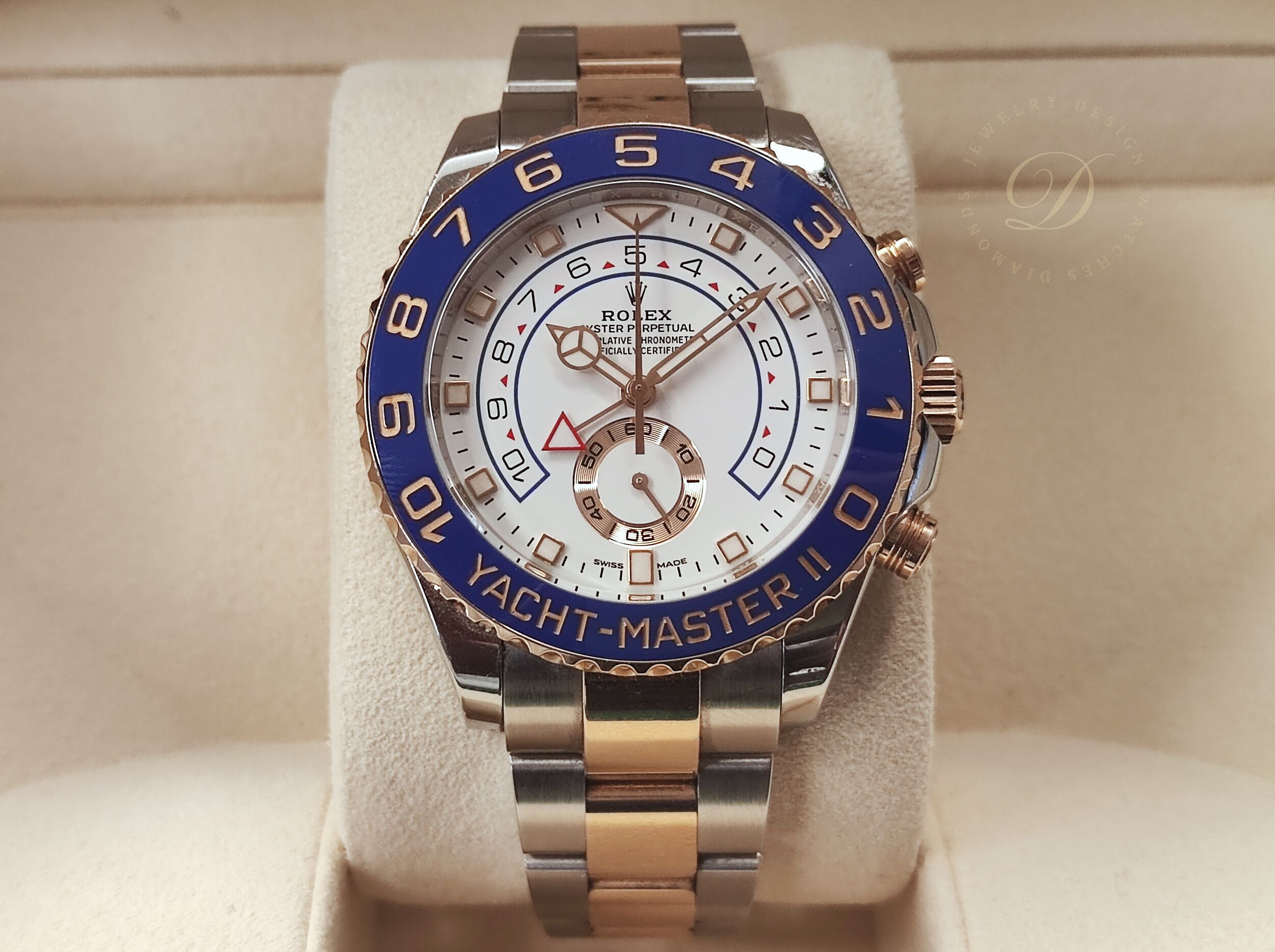 勞力士 116681 半金 玫瑰金 遊艇名仕 Yacht-master 大錶徑44mm 新款賓士針 帆船盃 倒數計時 自動上鍊~原廠盒單 2018