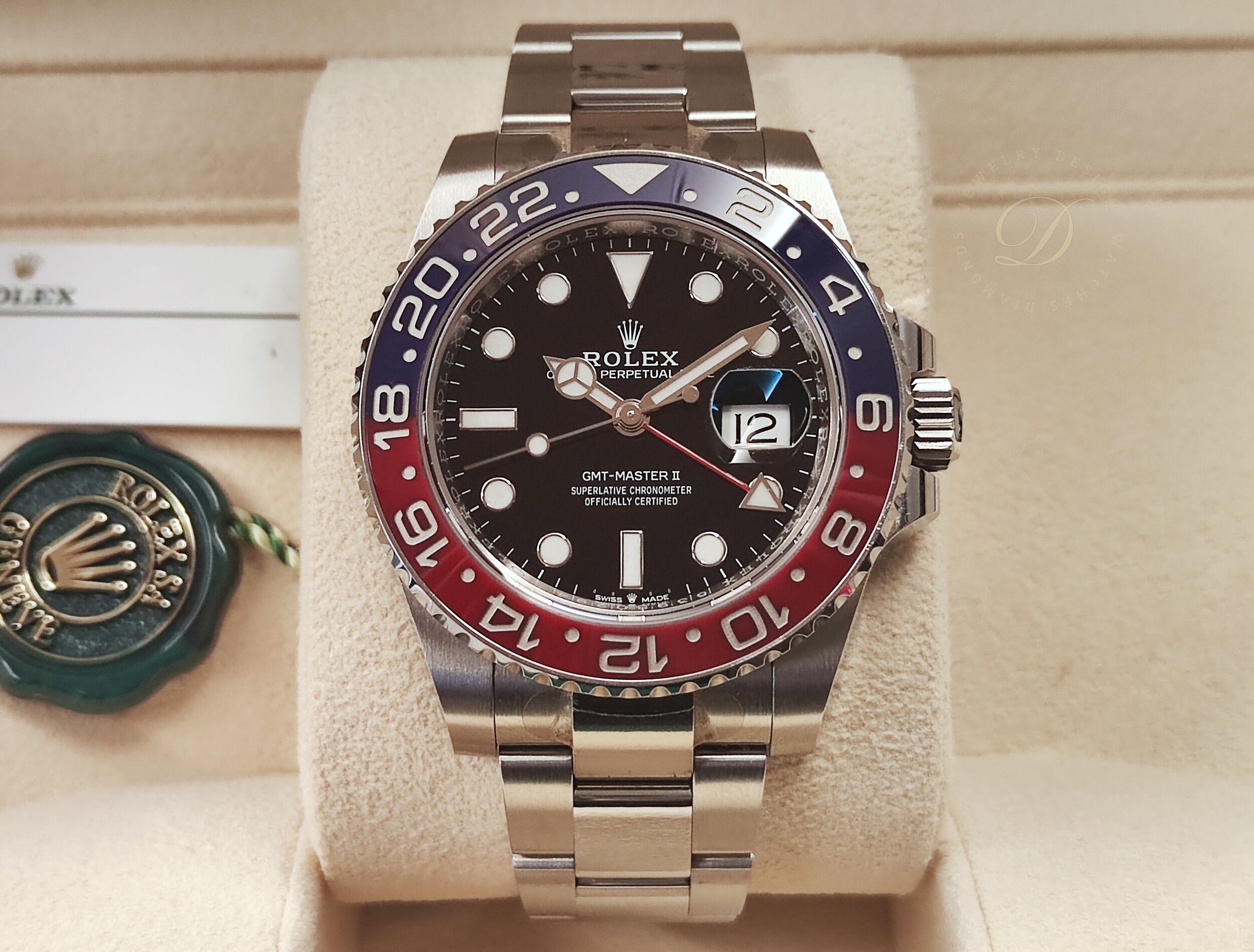 勞力士 126710 紅藍圈 百事圈 錶徑40mm 兩地時間 GMT 雙色陶瓷圈 三板帶~原廠盒單 2022