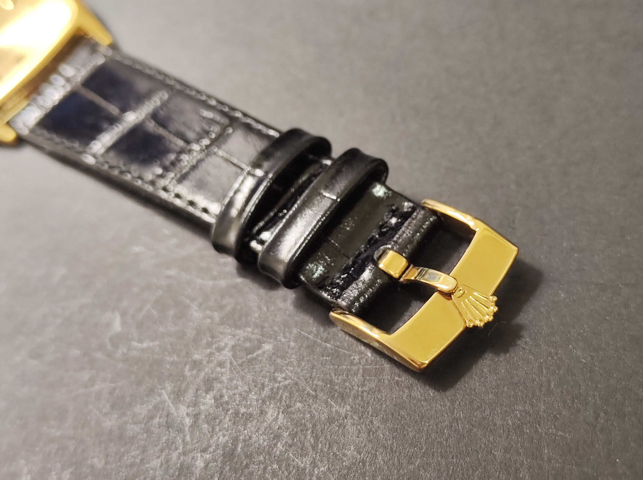 勞力士 Cellini 3805 徹里尼 黃K金 錶徑31.5mm 桶型錶殼 手動上鍊 老勞 古董錶 7