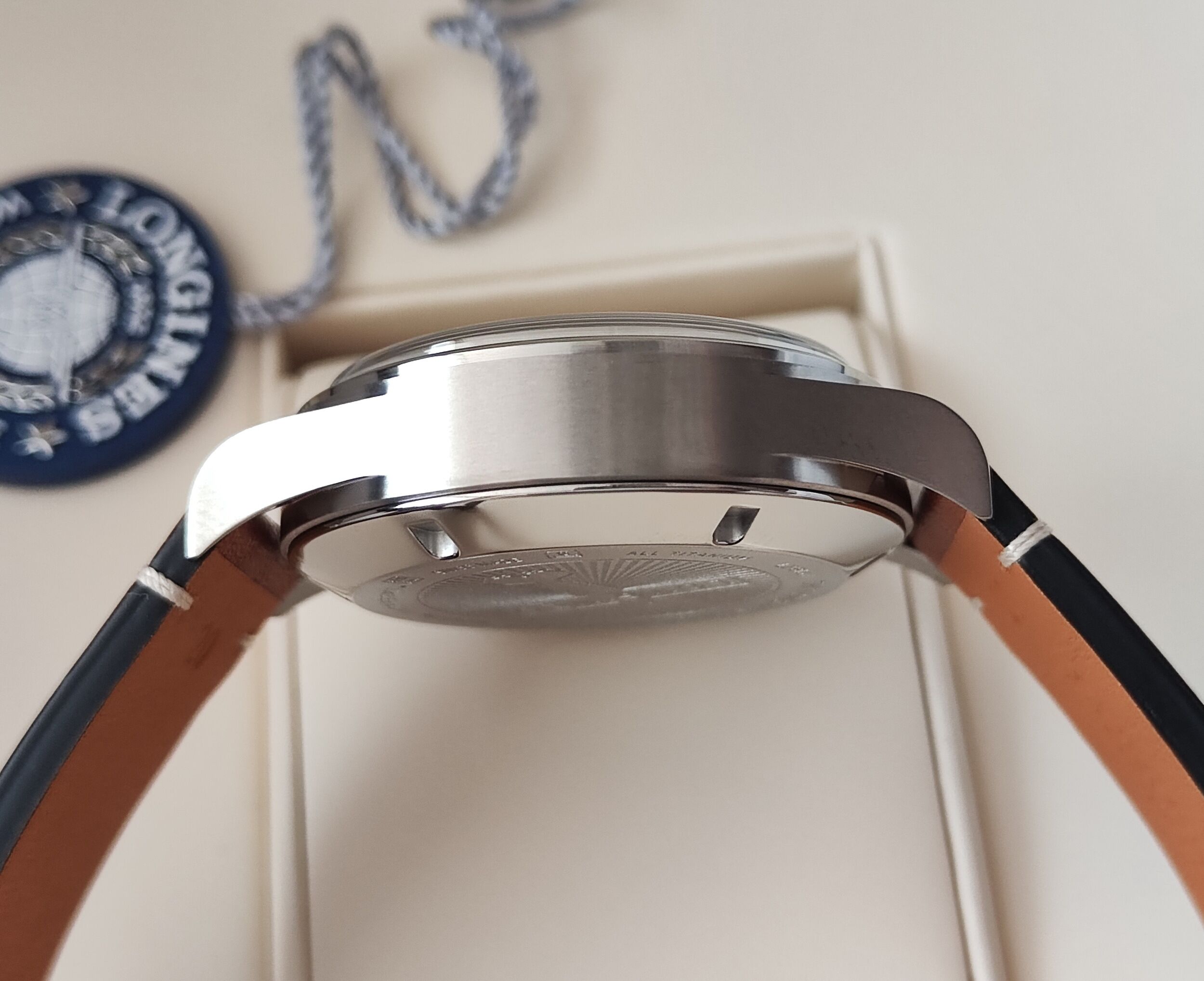 浪琴 全新 BigEye 復刻大眼 藍色漸層面盤 大錶徑41mm 自動上鍊 計時功能~原廠盒單 2026AD 6