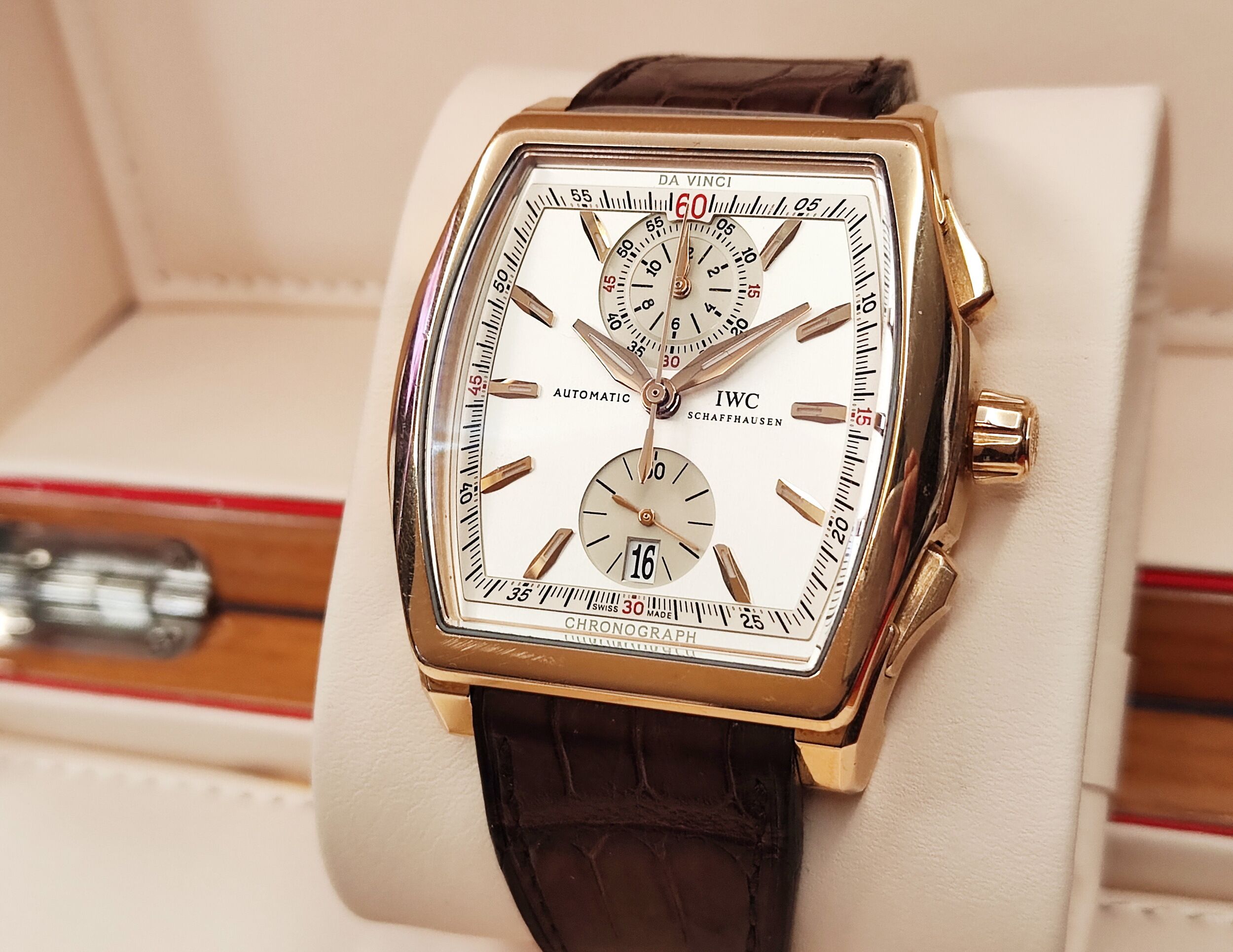 IWC 萬國 Da Vinci 達文西 玫瑰金 複雜計時功能 大錶徑43mm 自動上鍊 酒桶型錶殼 18K紅金 2