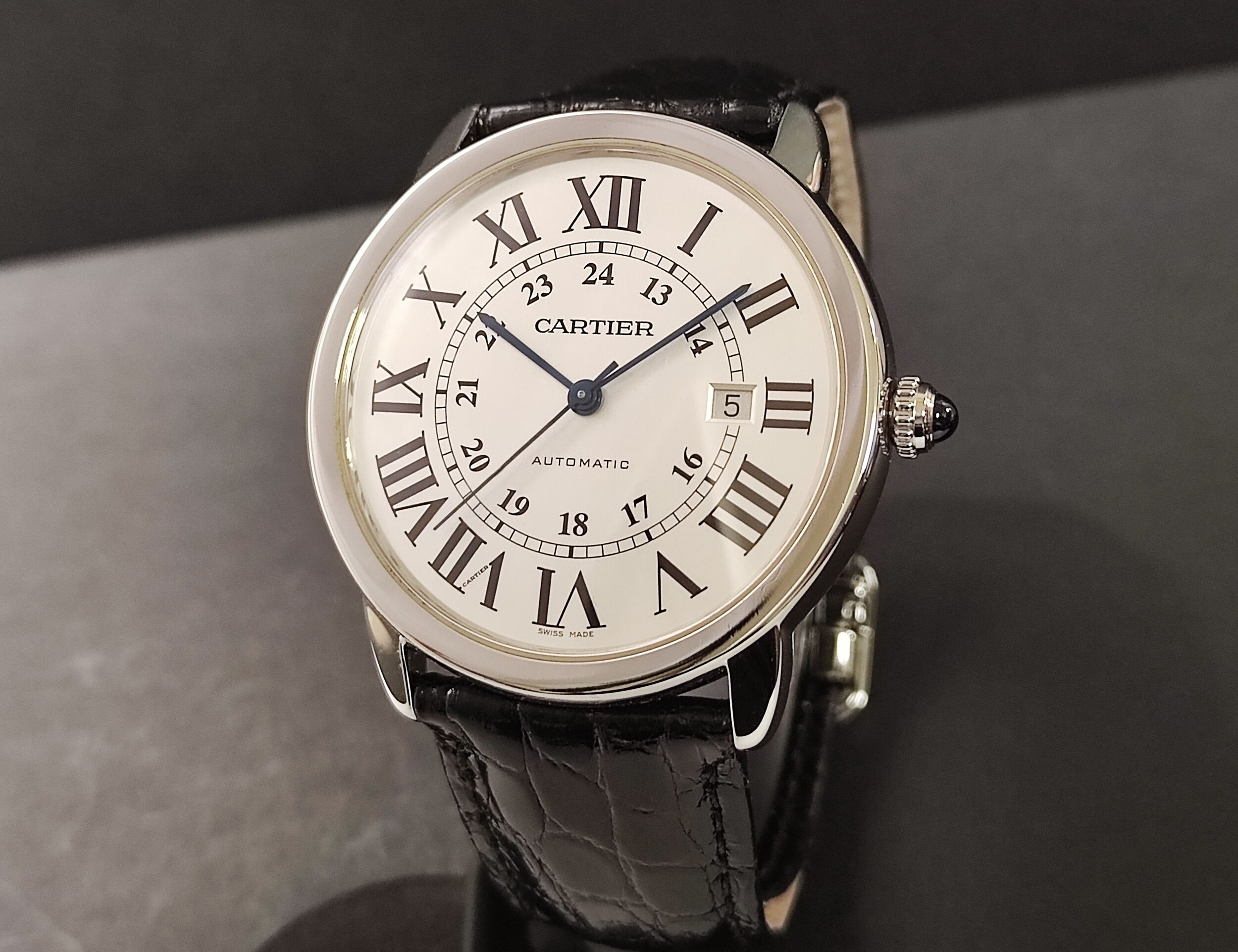CARTIER 卡地亞 Ronde Solo 大錶徑42mm 自動上鍊 羅馬數字 坦克系列 tank可參考~原廠盒單 2