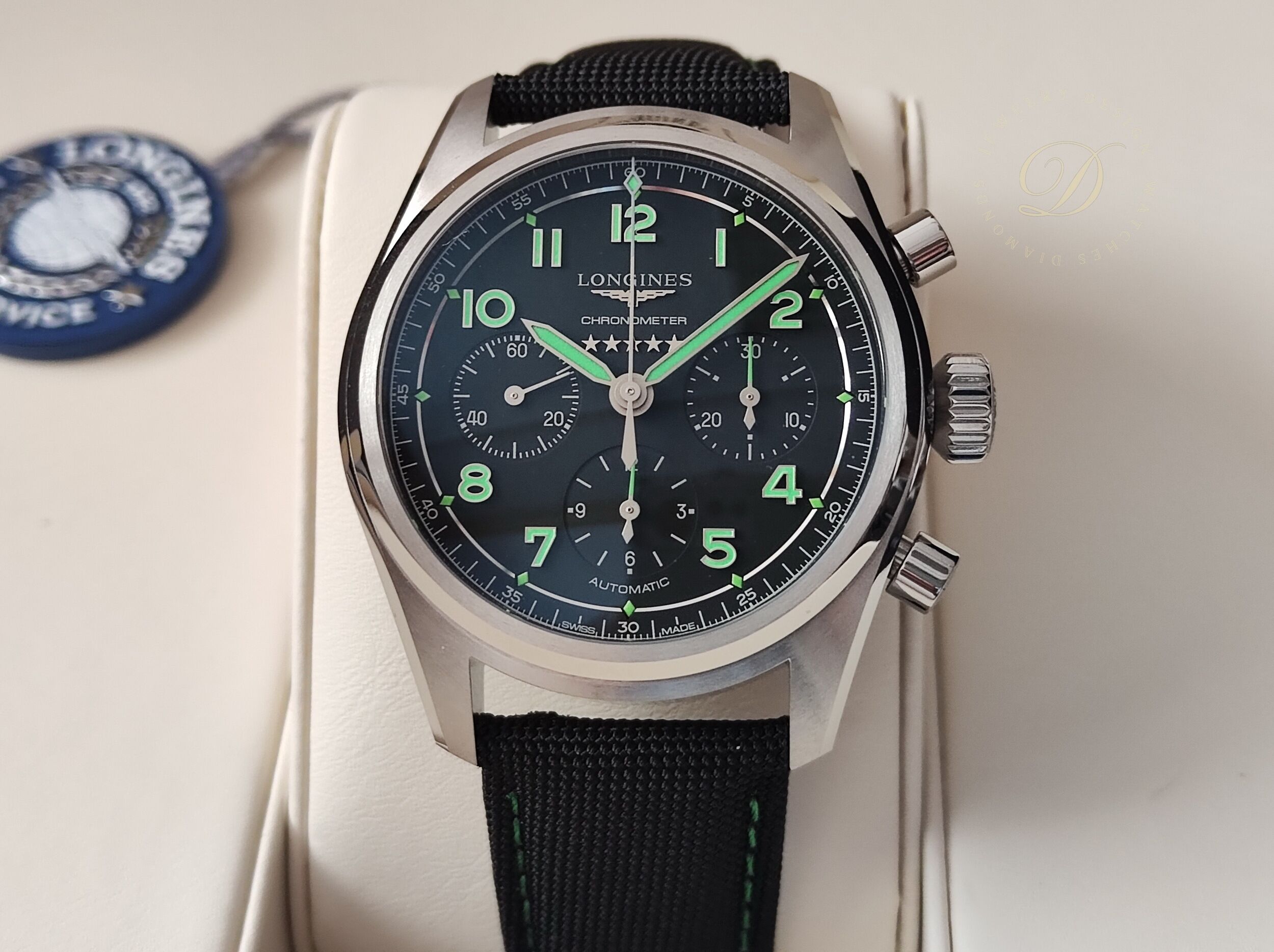 浪琴 全新 Spirit 先行者 五級鈦金屬 特別版 大錶徑42mm 自動上鍊 綠色刻度 計時功能~原廠盒單 2026AD