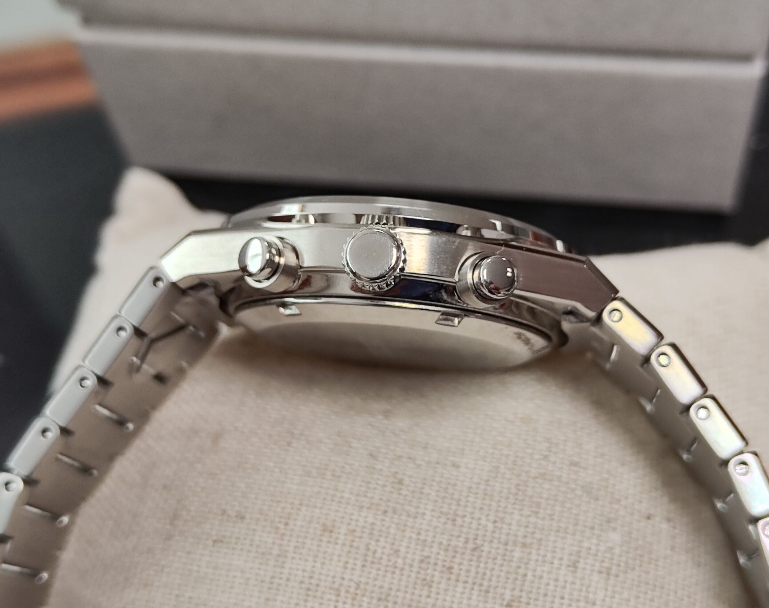 SEIKO 精工 CS系列 藍色橫紋面盤 錶徑40mm 石英機芯 計時功能 熊貓面盤~原廠盒單 2026AD 4
