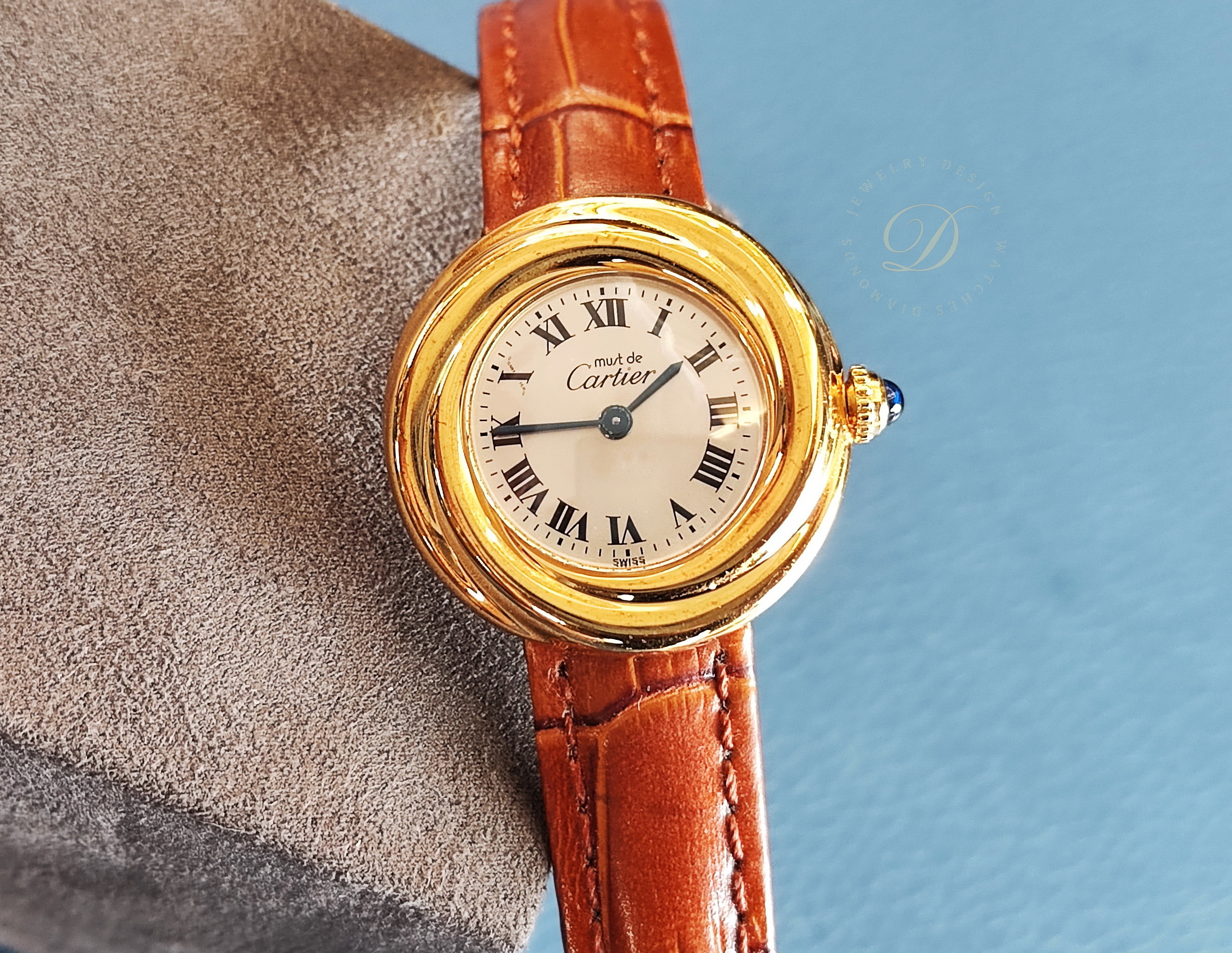 CARTIER 卡地亞 Trinity 2735 錶徑26mm 三環錶 銀包金 石英機芯 經典錶款