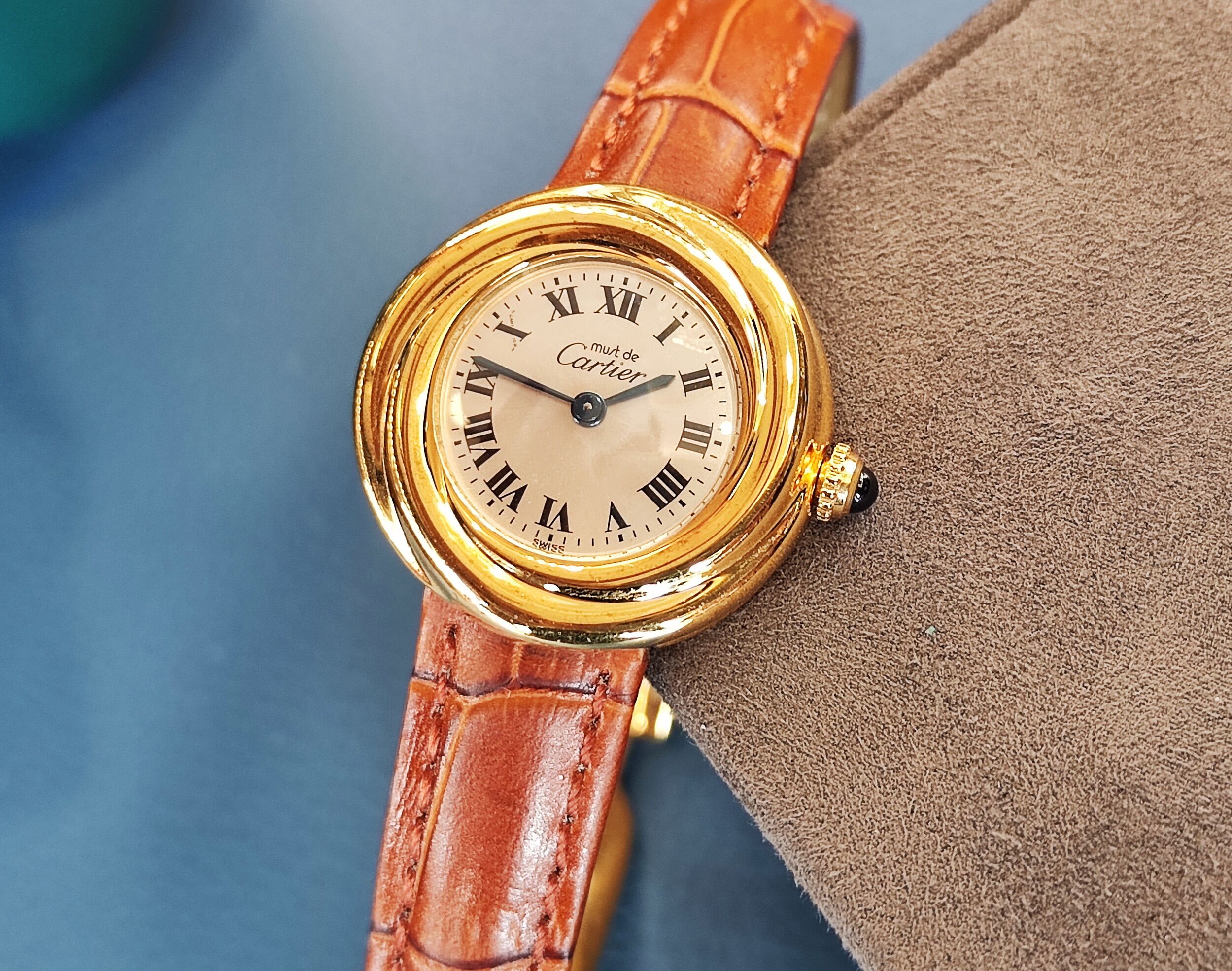 CARTIER 卡地亞 Trinity 2735 錶徑26mm 三環錶 銀包金 石英機芯 經典錶款 3