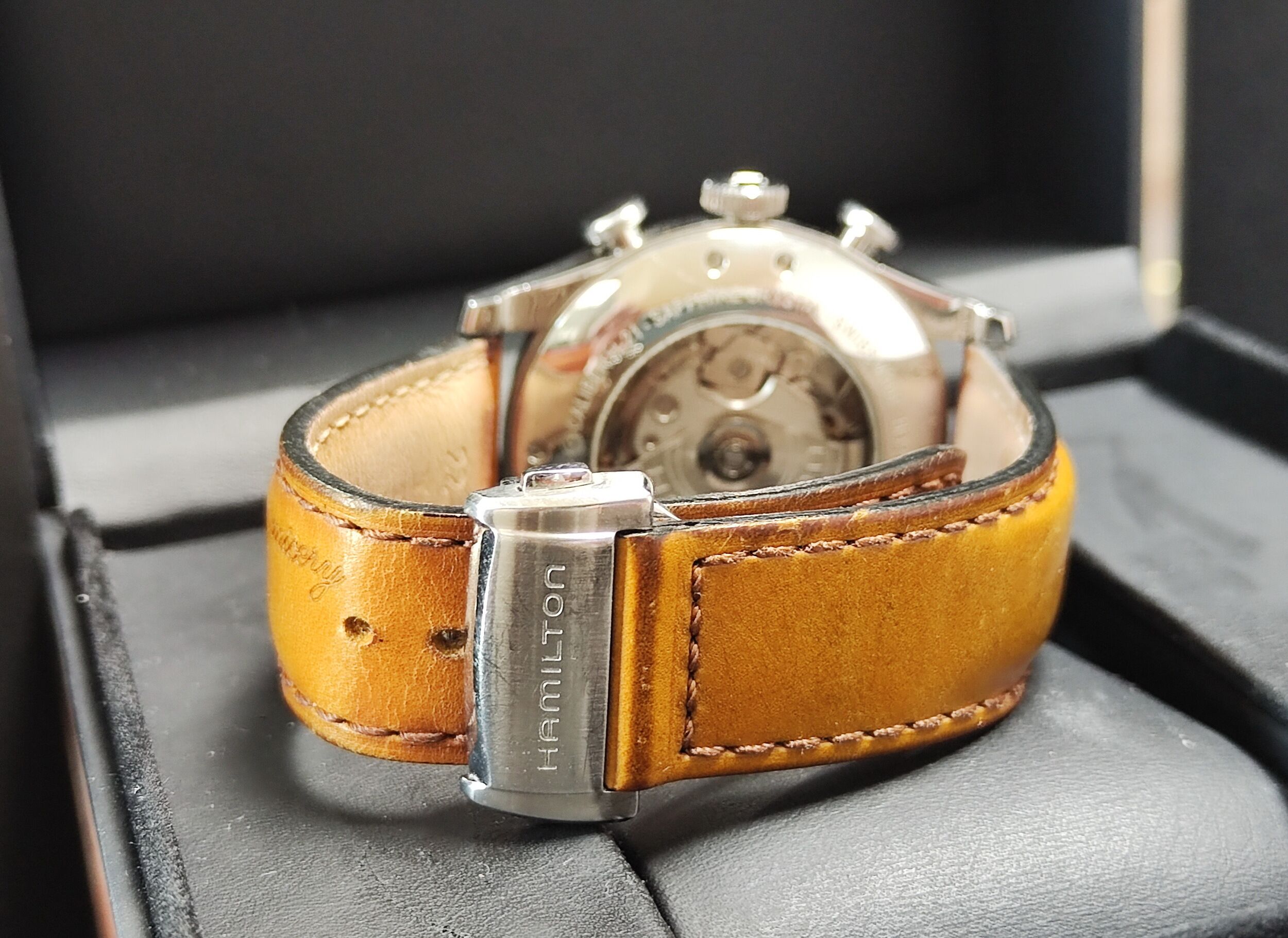 漢米爾頓 美國經典系列 大錶徑42mm 自動上鍊 金色指針 計時功能 Spirit of Liberty~原廠錶盒 6