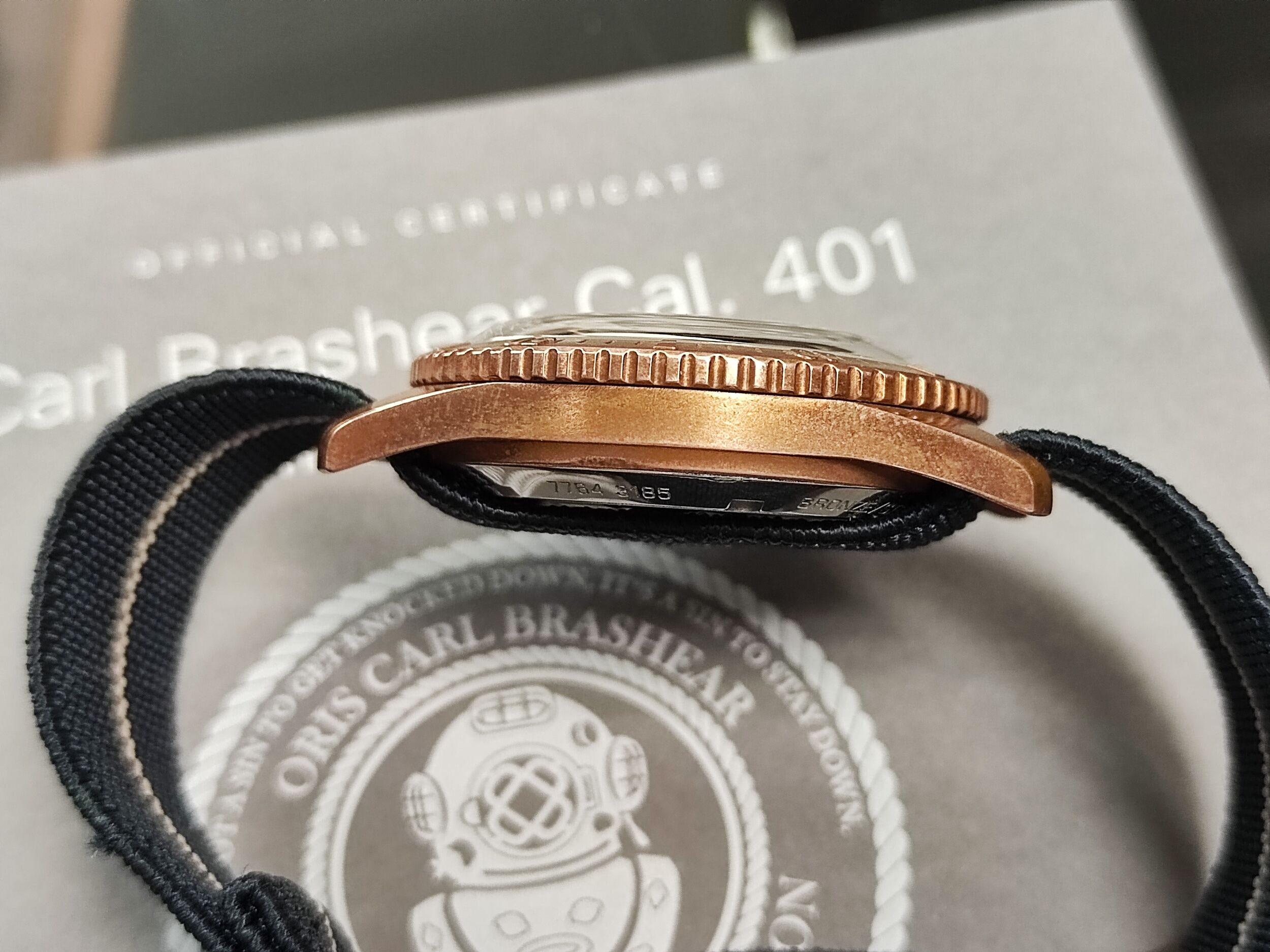 豪利時 ORIS 怒海潛將 限量青銅錶 藍色面盤 自動上鍊 Cal. 401五日鍊~原廠盒單 原廠保固內 6
