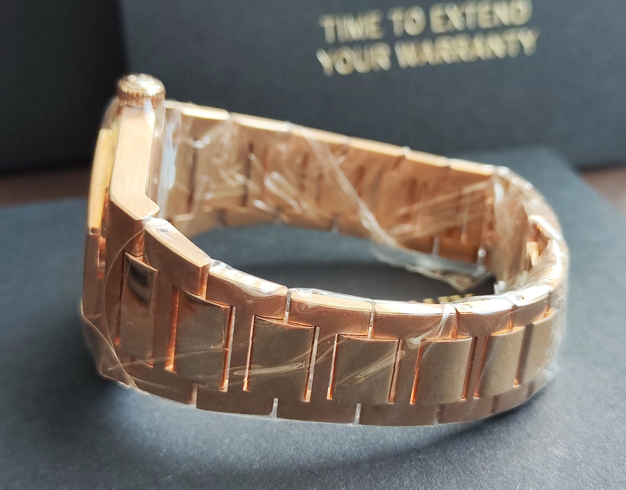 芝柏 GP 桂冠 玫瑰金 黑色縞瑪瑙面盤 大錶徑42mm 經典八角型錶圈 自動上鍊~原廠盒單 3