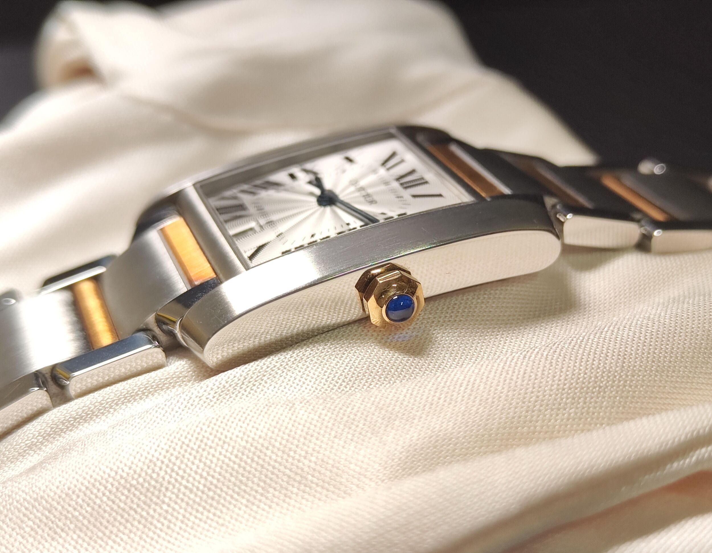 卡地亞 CARTIER 法國坦克 半金款 自動上鍊 羅馬數字 Tank Française 經典坦克 4