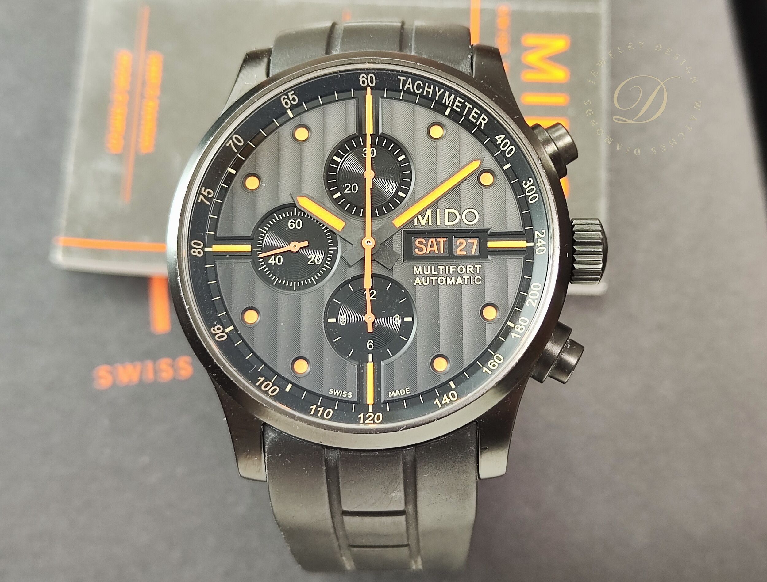 MIDO 美度 MULTIFORT 先鋒系列 大錶徑44mm 鍍黑錶殼 自動上鍊 計時功能~原廠盒單 國內AD