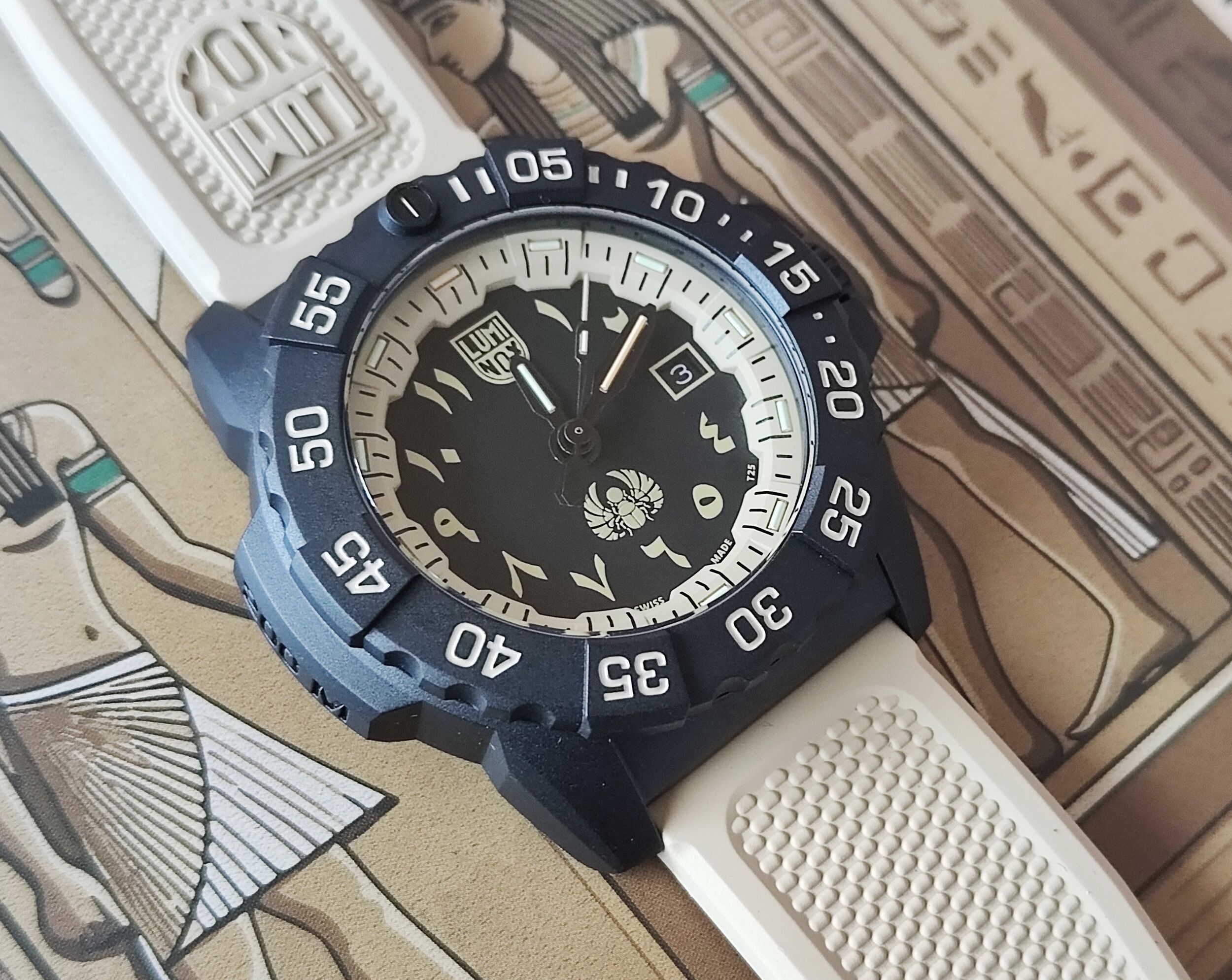 雷明時Luminox x Crown & Hour 全新 古埃及限定版 大錶徑45mm 石英機芯 限量128顆~原廠盒單 2026AD 3