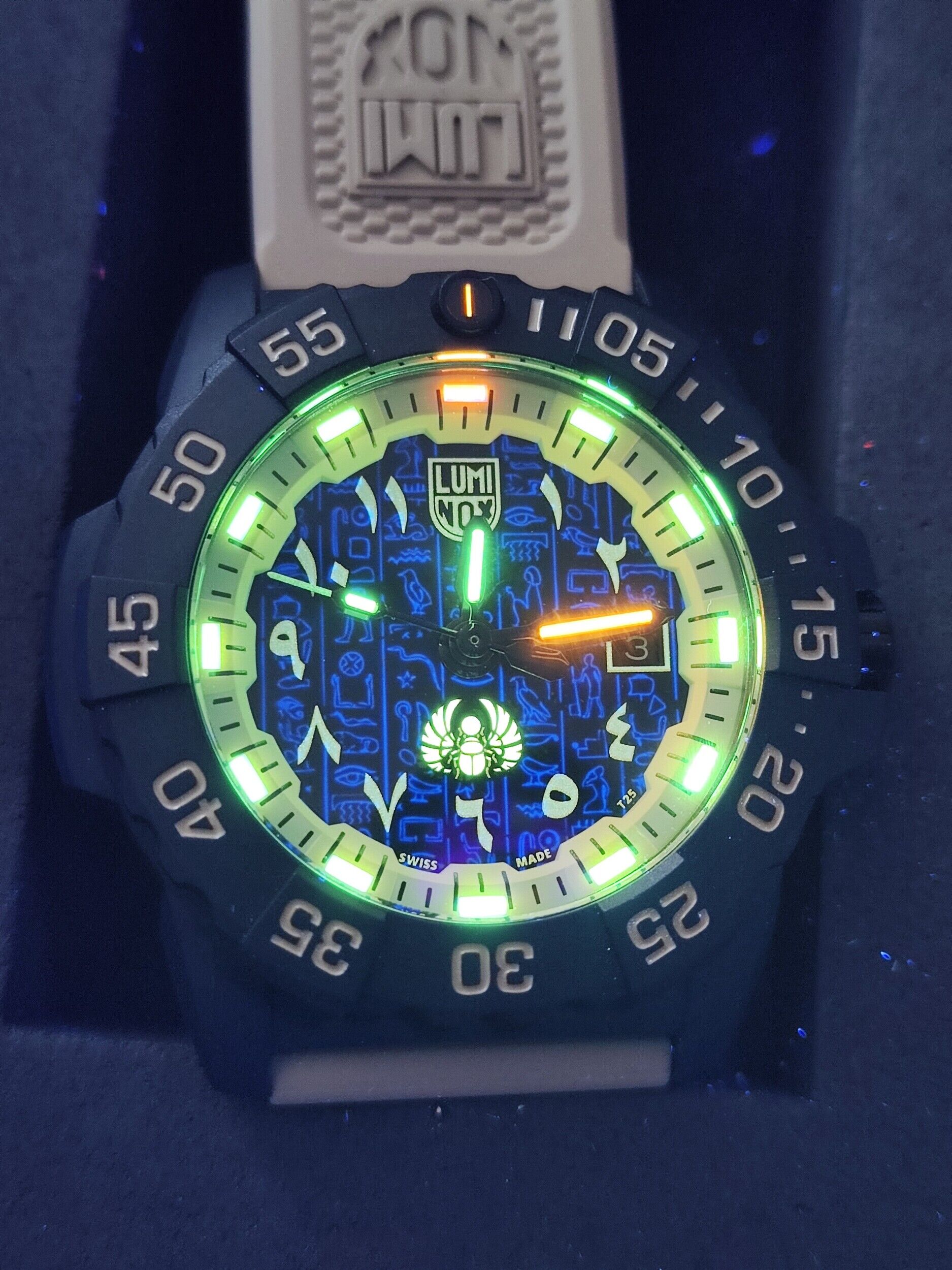 雷明時Luminox x Crown & Hour 全新 古埃及限定版 大錶徑45mm 石英機芯 限量128顆~原廠盒單 2026AD 2