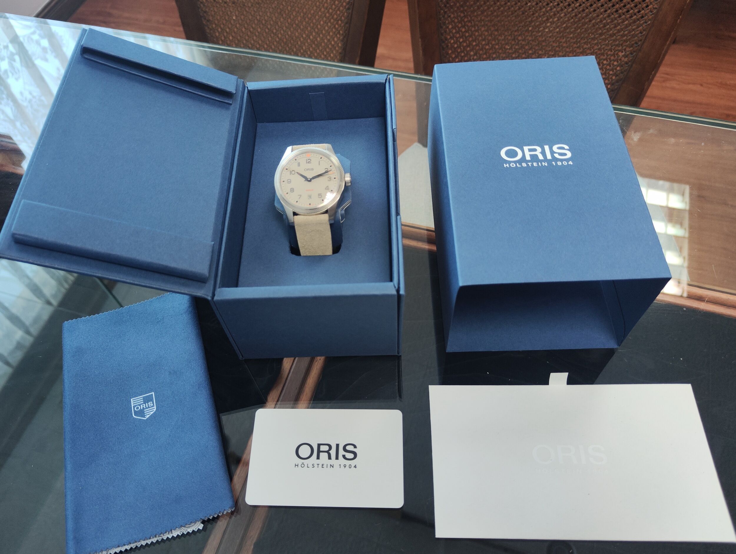 豪力時 ORIS 最新 ProPilot飛行錶 岩白灰面 錶徑41mm 自動上鍊~原廠盒單 2026AD 10