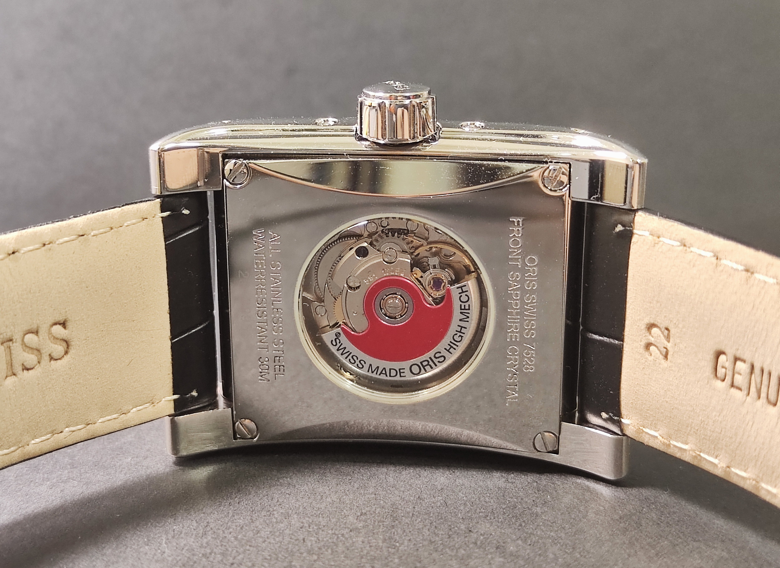 豪力時 ORIS 方形 月相盈虧 全日曆 大錶徑 自動上鍊 絕版珍藏 5