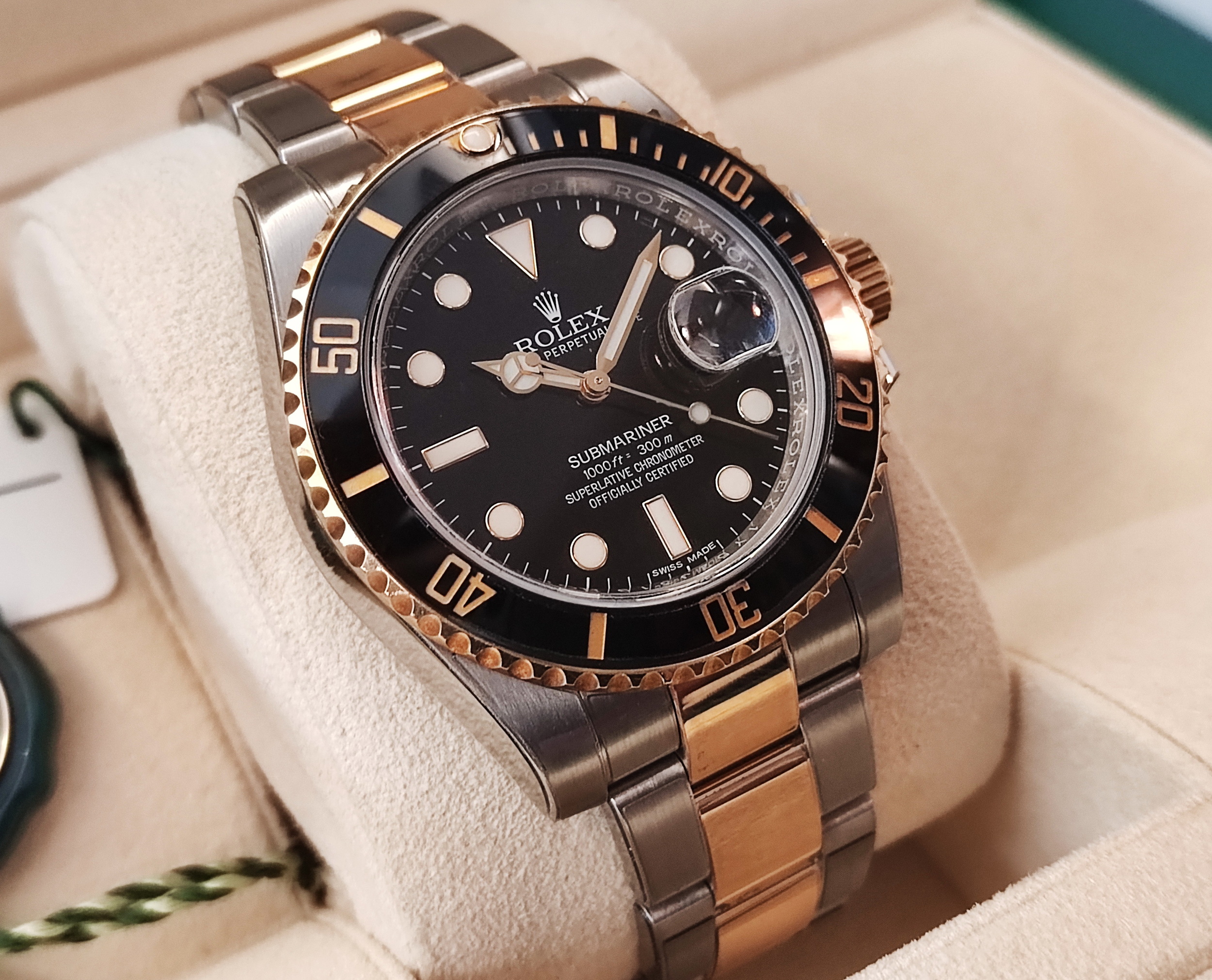 勞力士 116613 半金黑 錶徑40mm 自動上鍊 黑半金 黑水鬼 116613LN~原廠盒單 2016 126613可參考 3