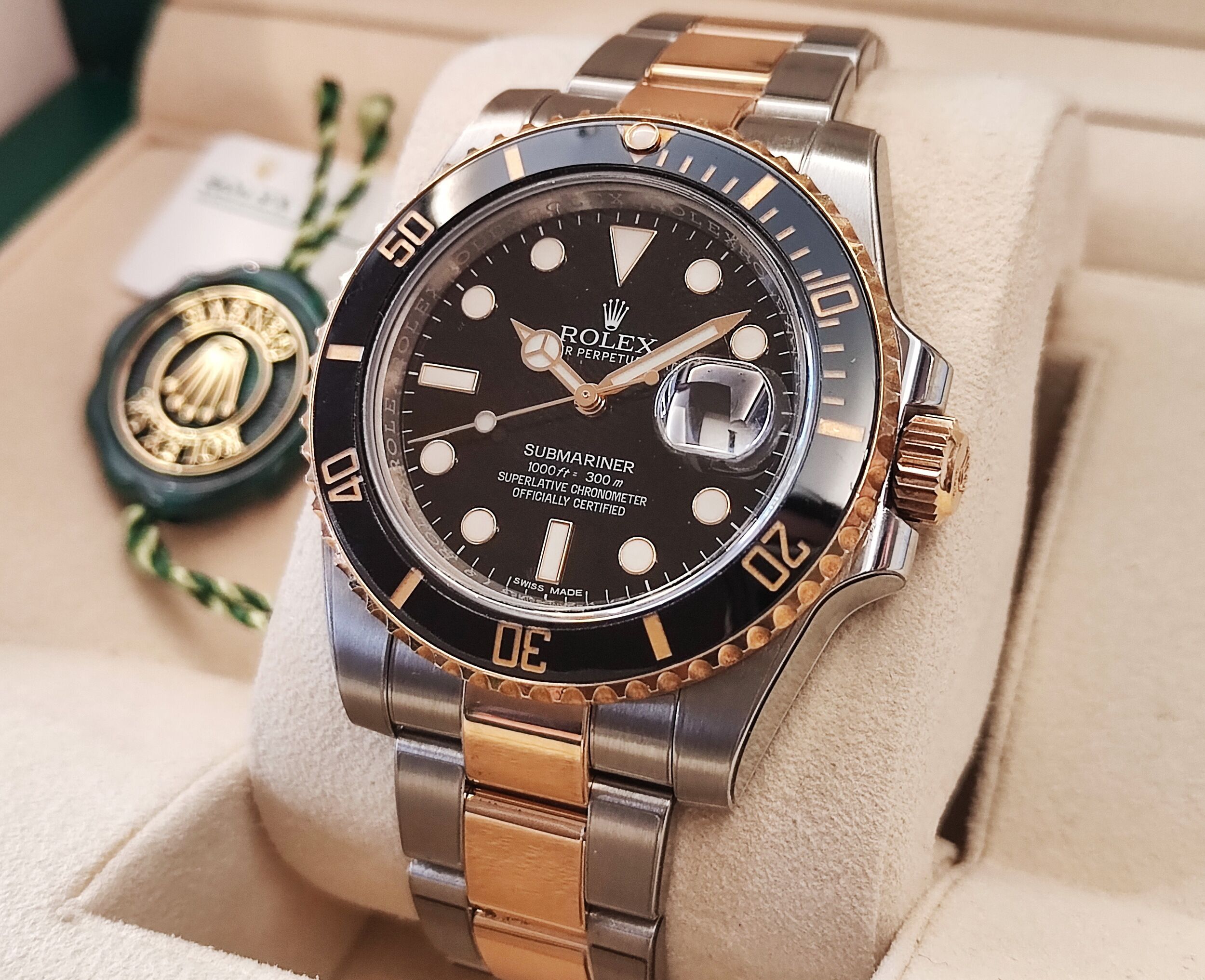 勞力士 116613 半金黑 錶徑40mm 自動上鍊 黑半金 黑水鬼 116613LN~原廠盒單 2016 126613可參考 2