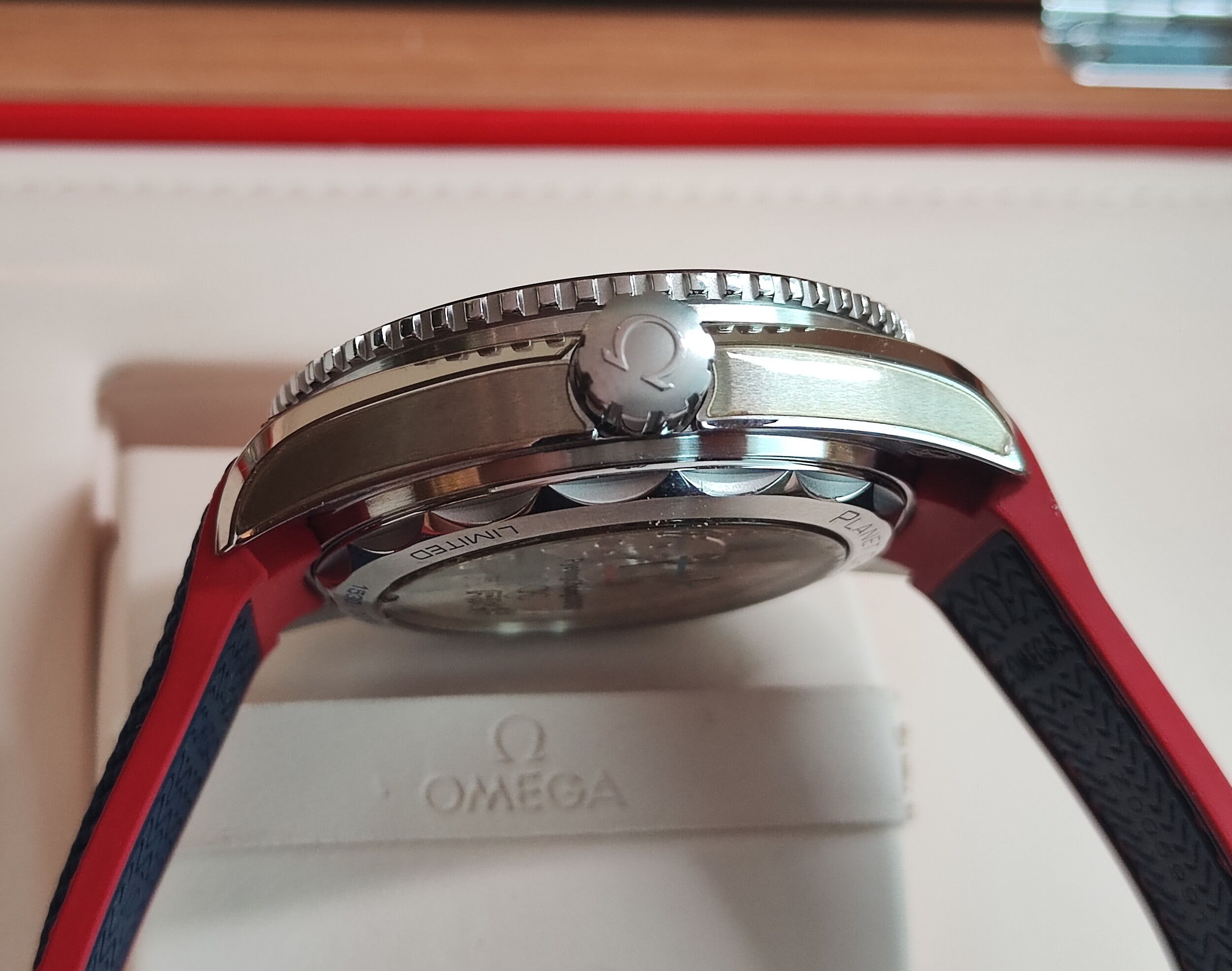 OMEGA 海馬 Planet Ocean 平昌冬奧 限量款 大錶徑43.5mm 原廠橡膠錶帶 奧運 奧林匹克~原廠盒單 2020 4