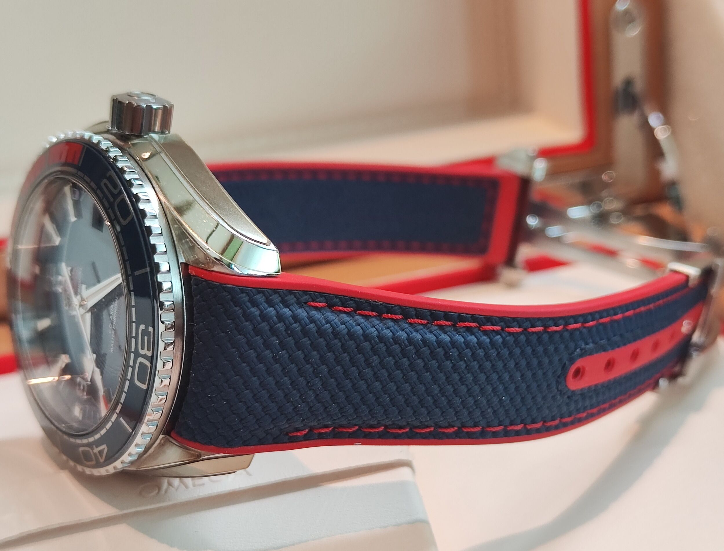 OMEGA 海馬 Planet Ocean 平昌冬奧 限量款 大錶徑43.5mm 原廠橡膠錶帶 奧運 奧林匹克~原廠盒單 2020 7