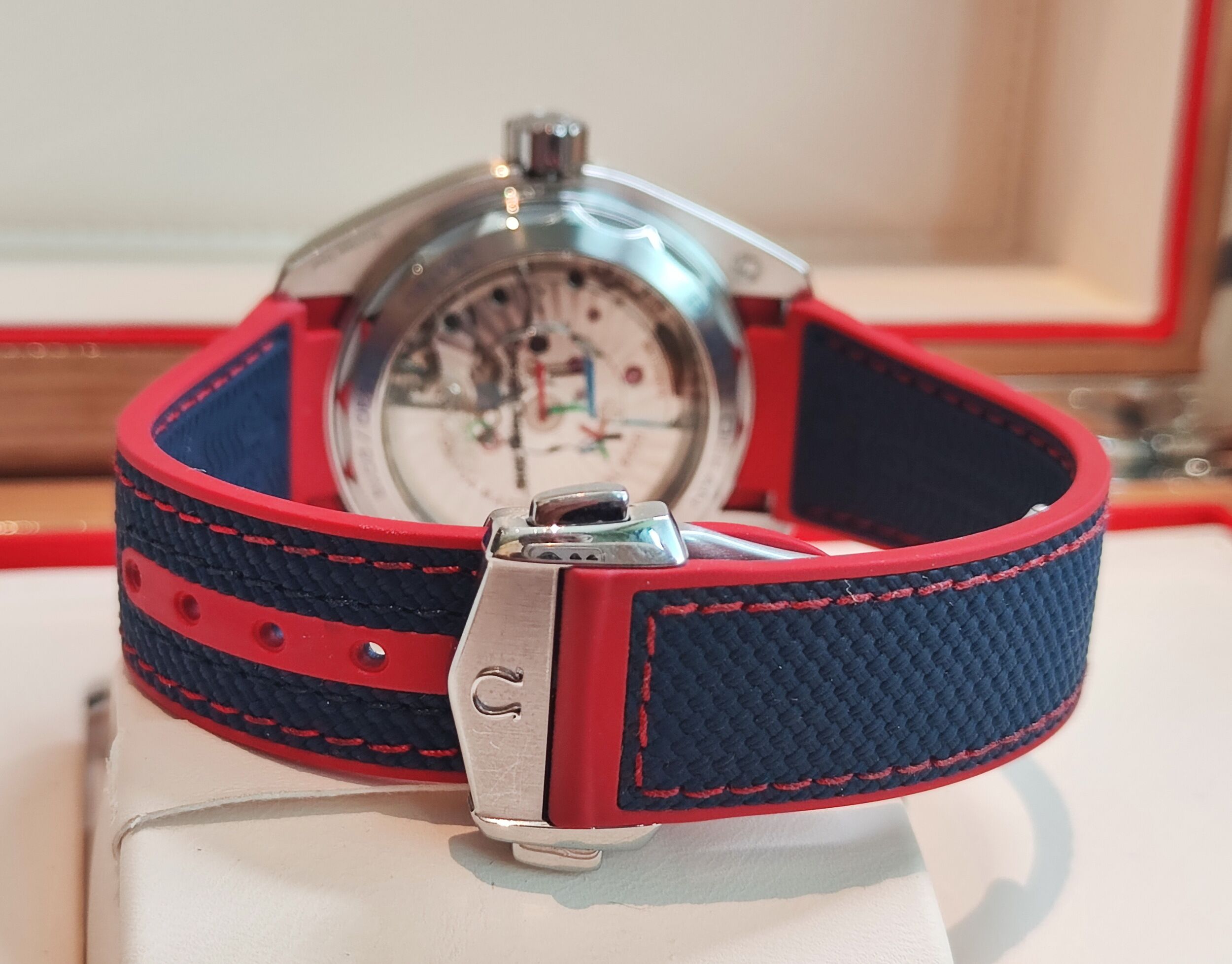 OMEGA 海馬 Planet Ocean 平昌冬奧 限量款 大錶徑43.5mm 原廠橡膠錶帶 奧運 奧林匹克~原廠盒單 2020 8