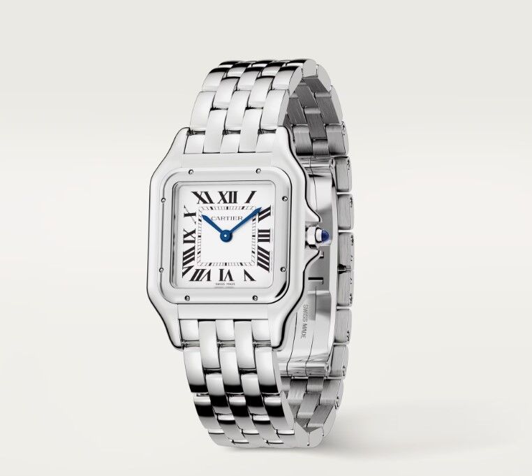 卡地亞 CARTIER 全新 美洲豹 銀色面盤 中型 錶徑寬27*37mm 石英機芯 羅馬數字~原廠盒單 2026 5