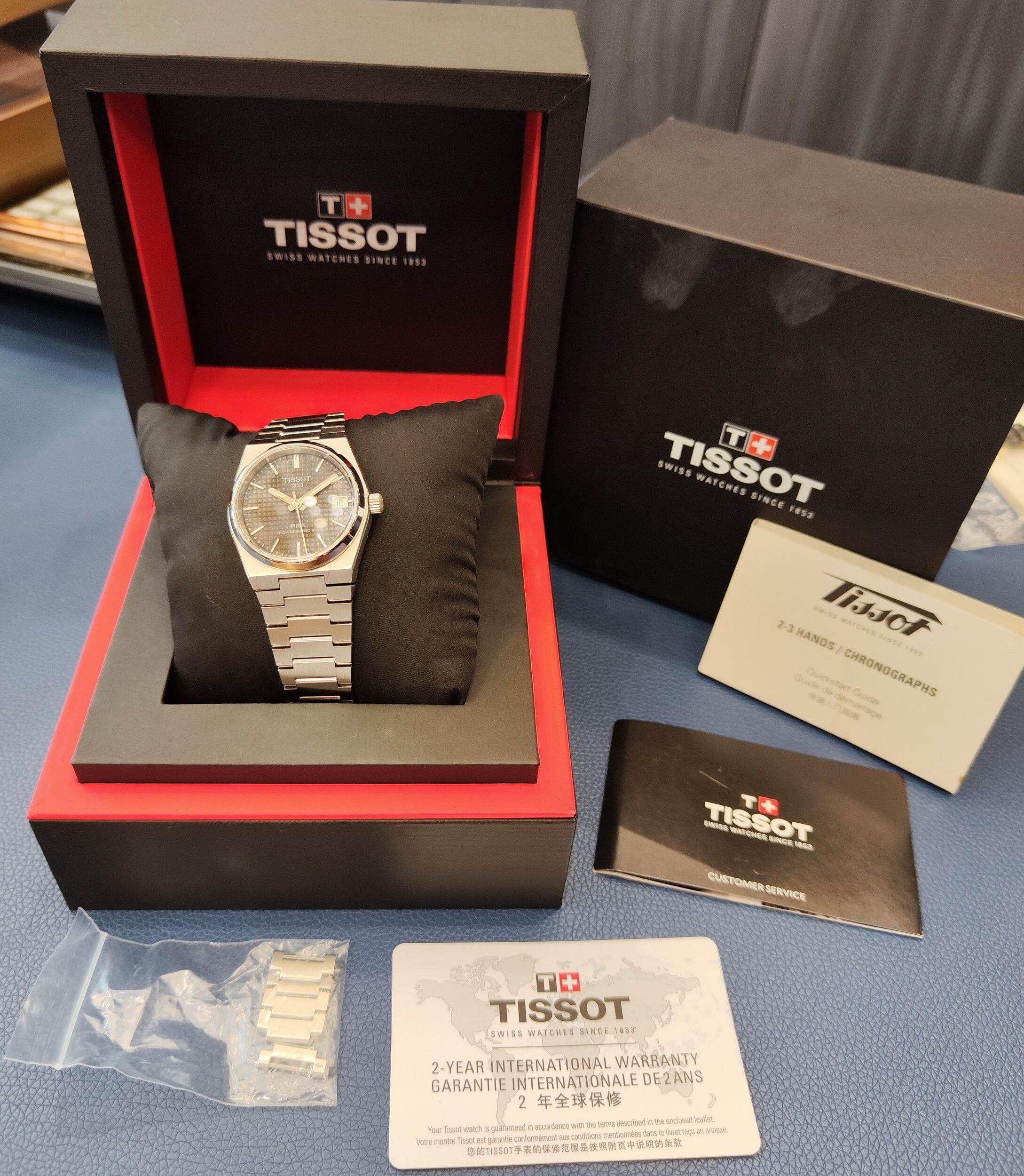 TISSOT 天梭 PRX 黑色面盤 錶徑35mm 自動上鍊~原廠保單 2025AD 8