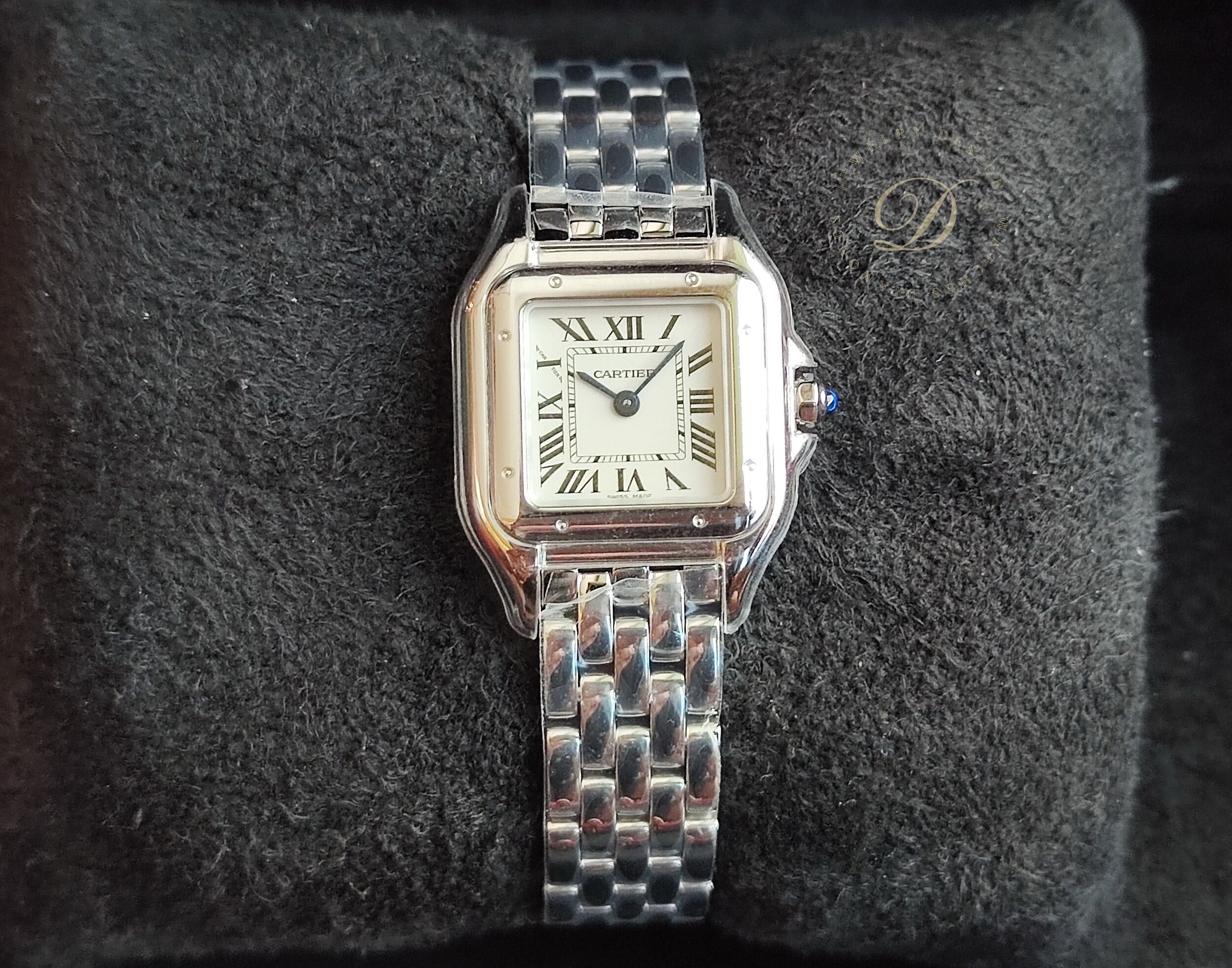 卡地亞 CARTIER 全新 美洲豹 銀色面盤 錶徑寬23*30mm 石英機芯 羅馬數字~原廠盒單 2026