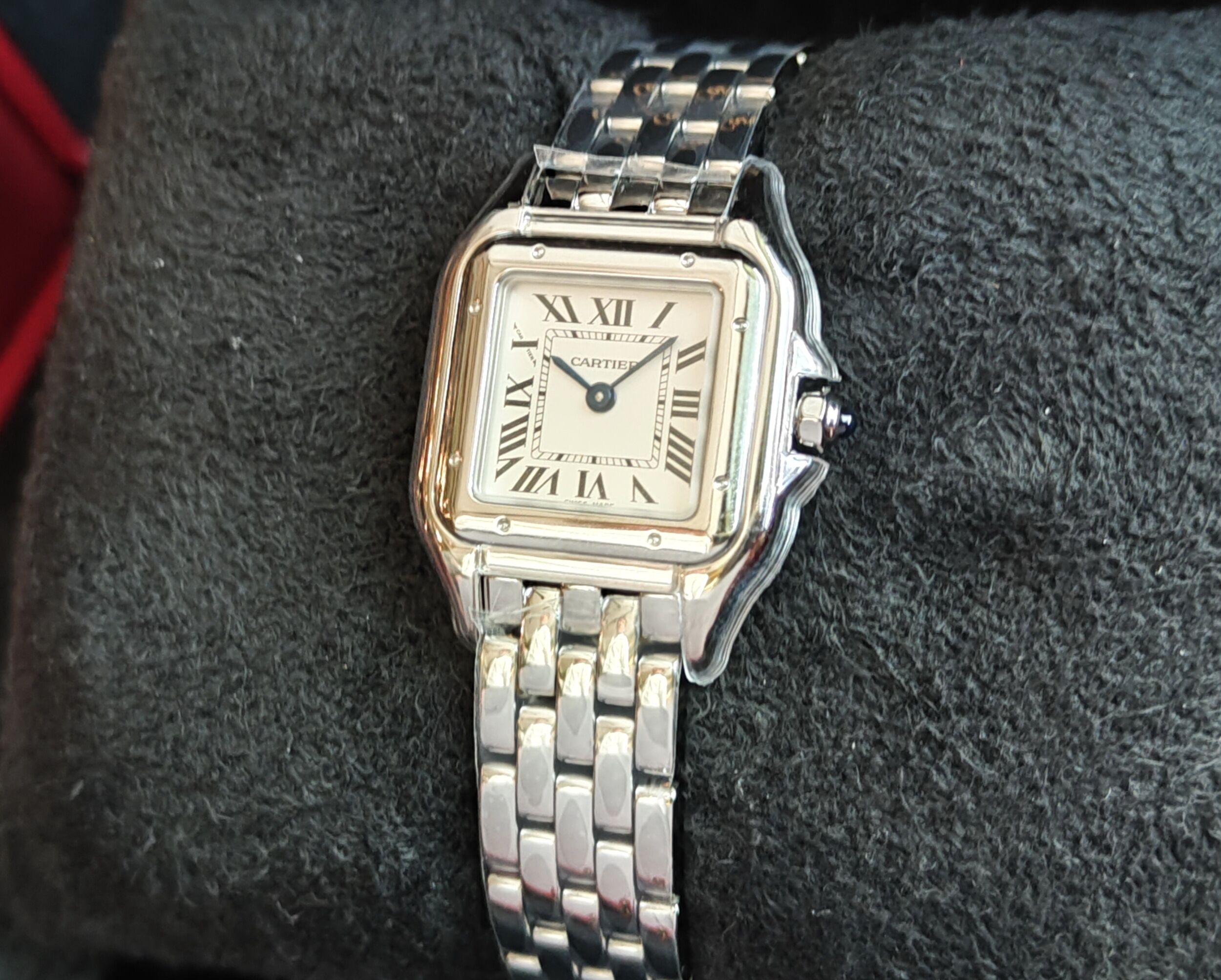 卡地亞 CARTIER 全新 美洲豹 銀色面盤 錶徑寬23*30mm 石英機芯 羅馬數字~原廠盒單 2026 2