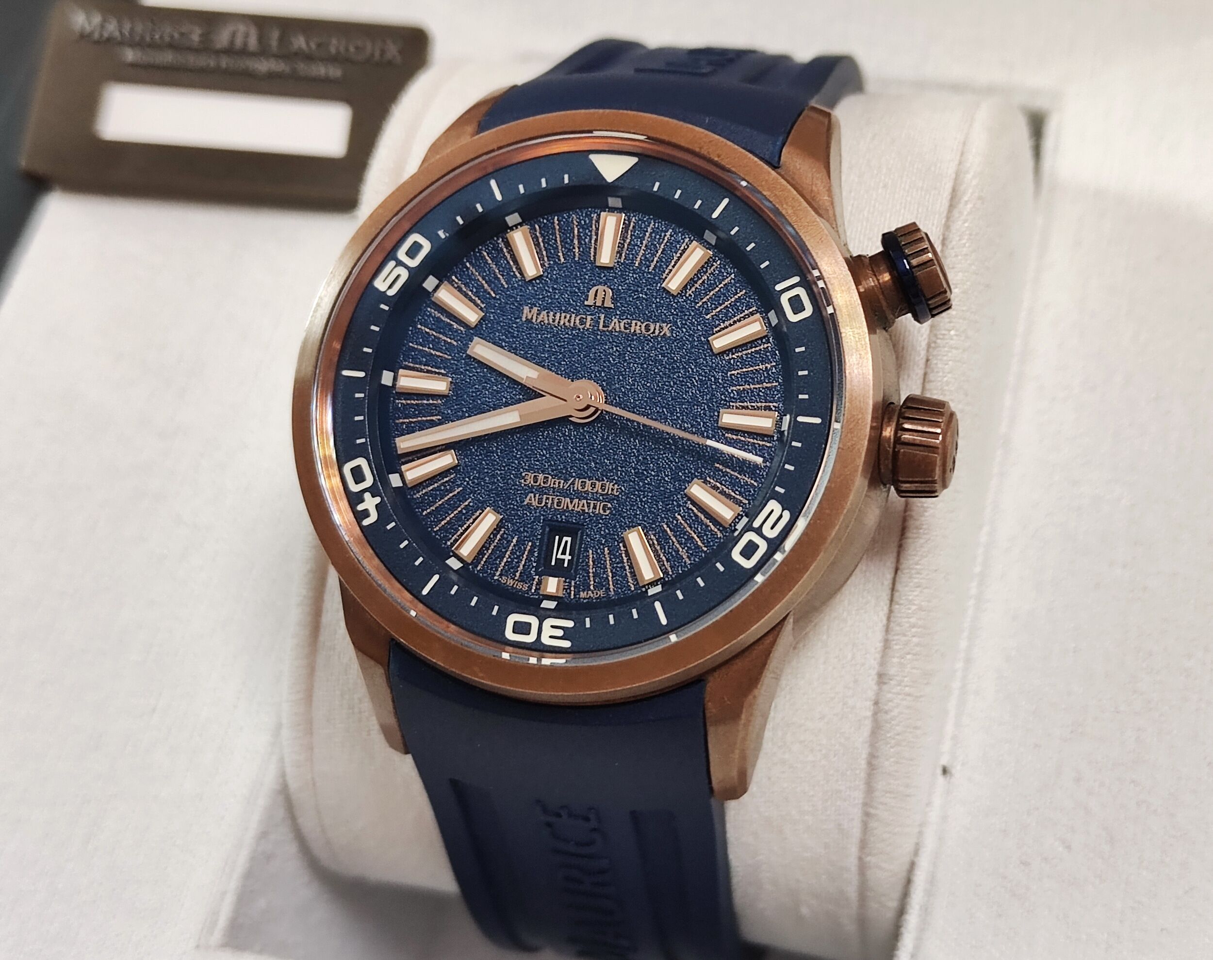艾美 DIVER系列 青銅錶殼 藍色面盤 大錶徑42mm 自動上鍊 全球限量~原廠盒單 國內AD 2